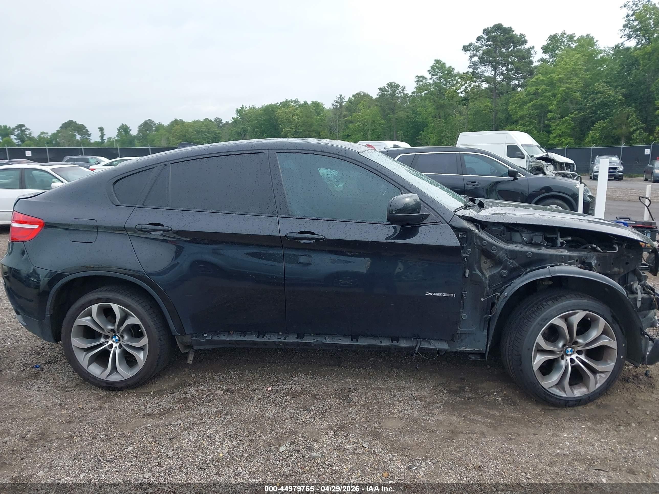 2014 Bmw X6 Xdrive35i Black vin: 5UXFG2C55E0C44471