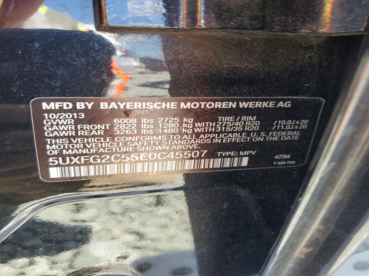 2014 Bmw X6 Xdrive35i Black vin: 5UXFG2C55E0C45507