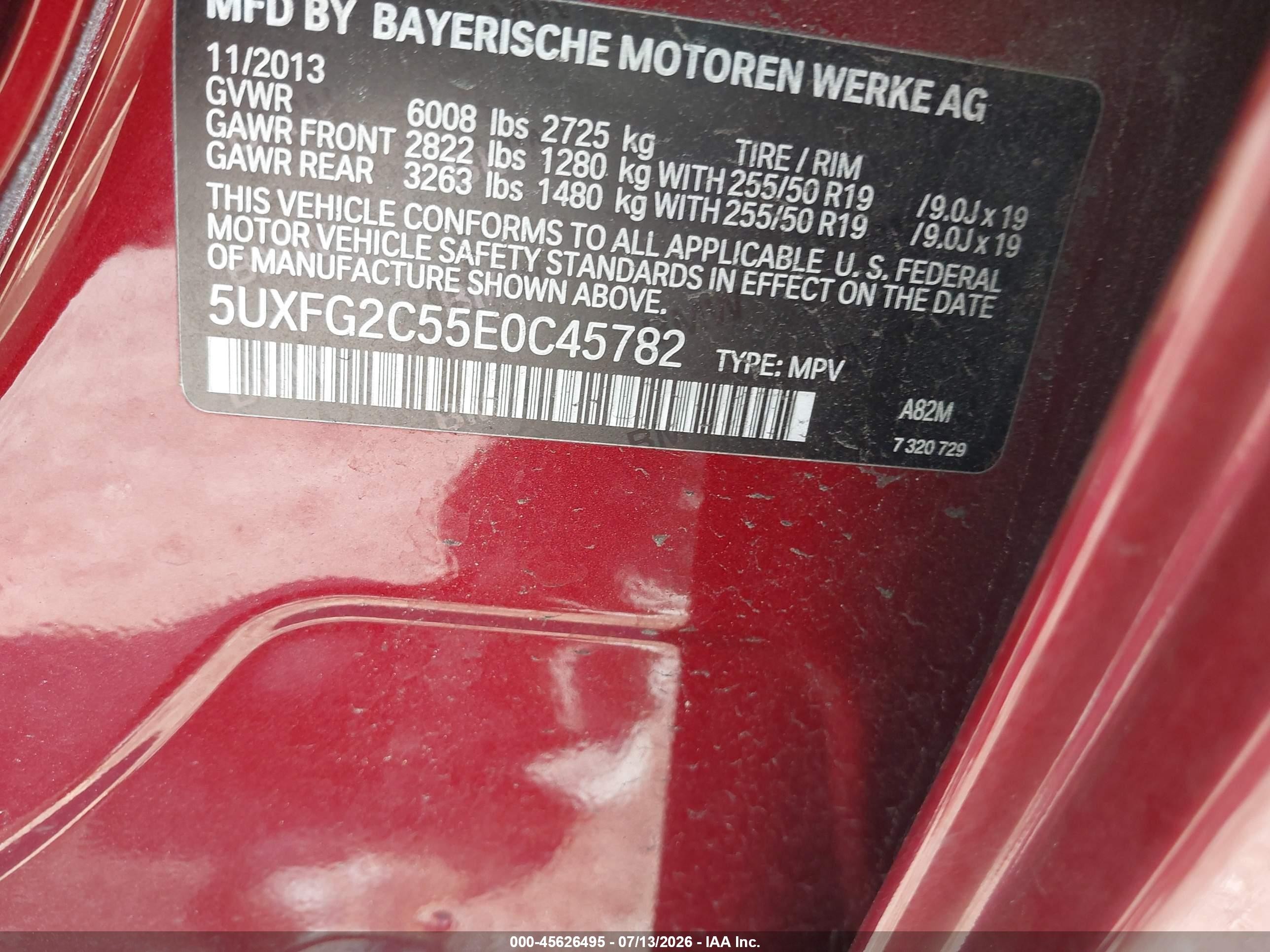 2014 Bmw X6 Xdrive35i Maroon vin: 5UXFG2C55E0C45782