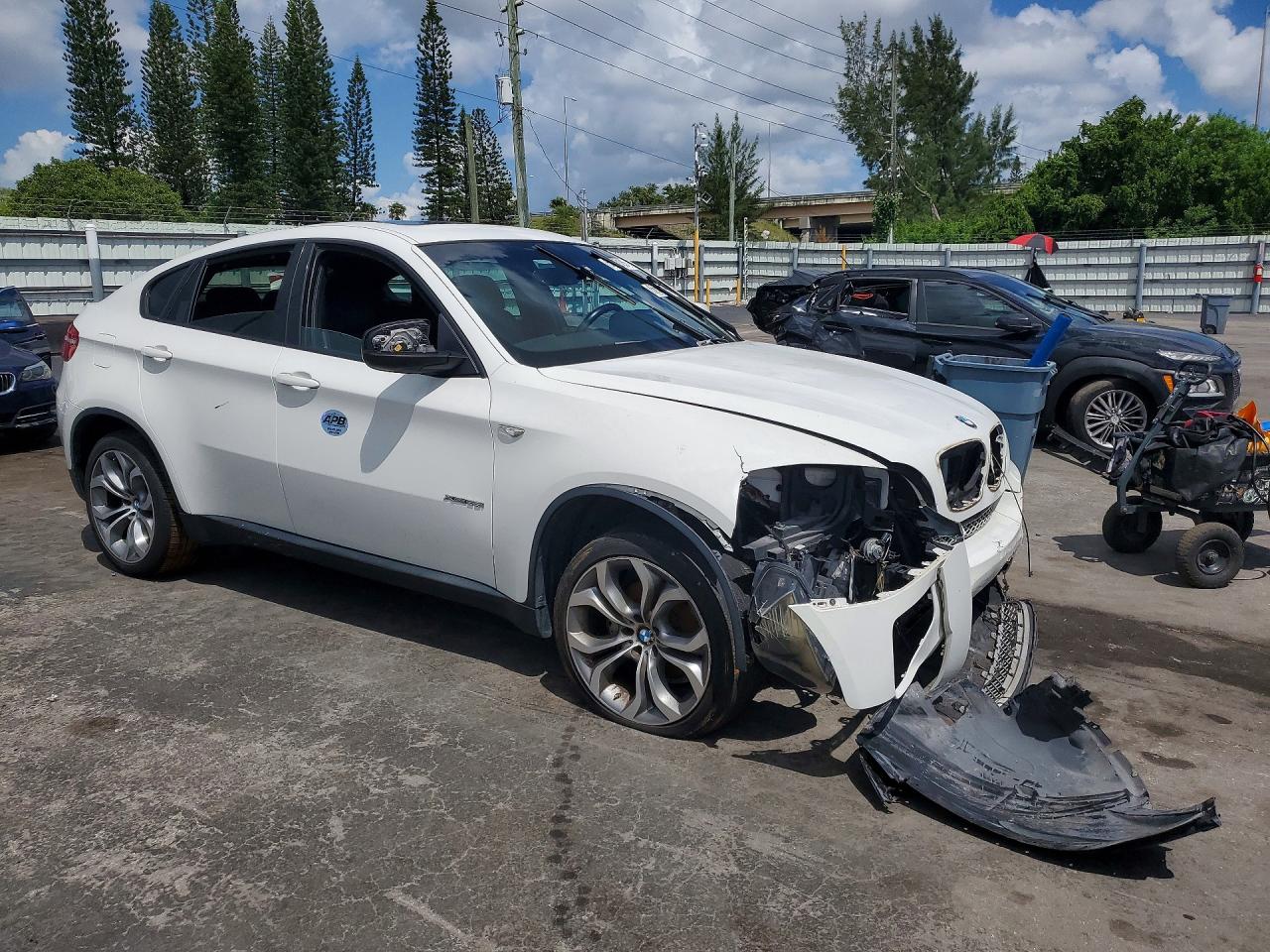 2014 Bmw X6 Xdrive35i Белый vin: 5UXFG2C55E0K41647