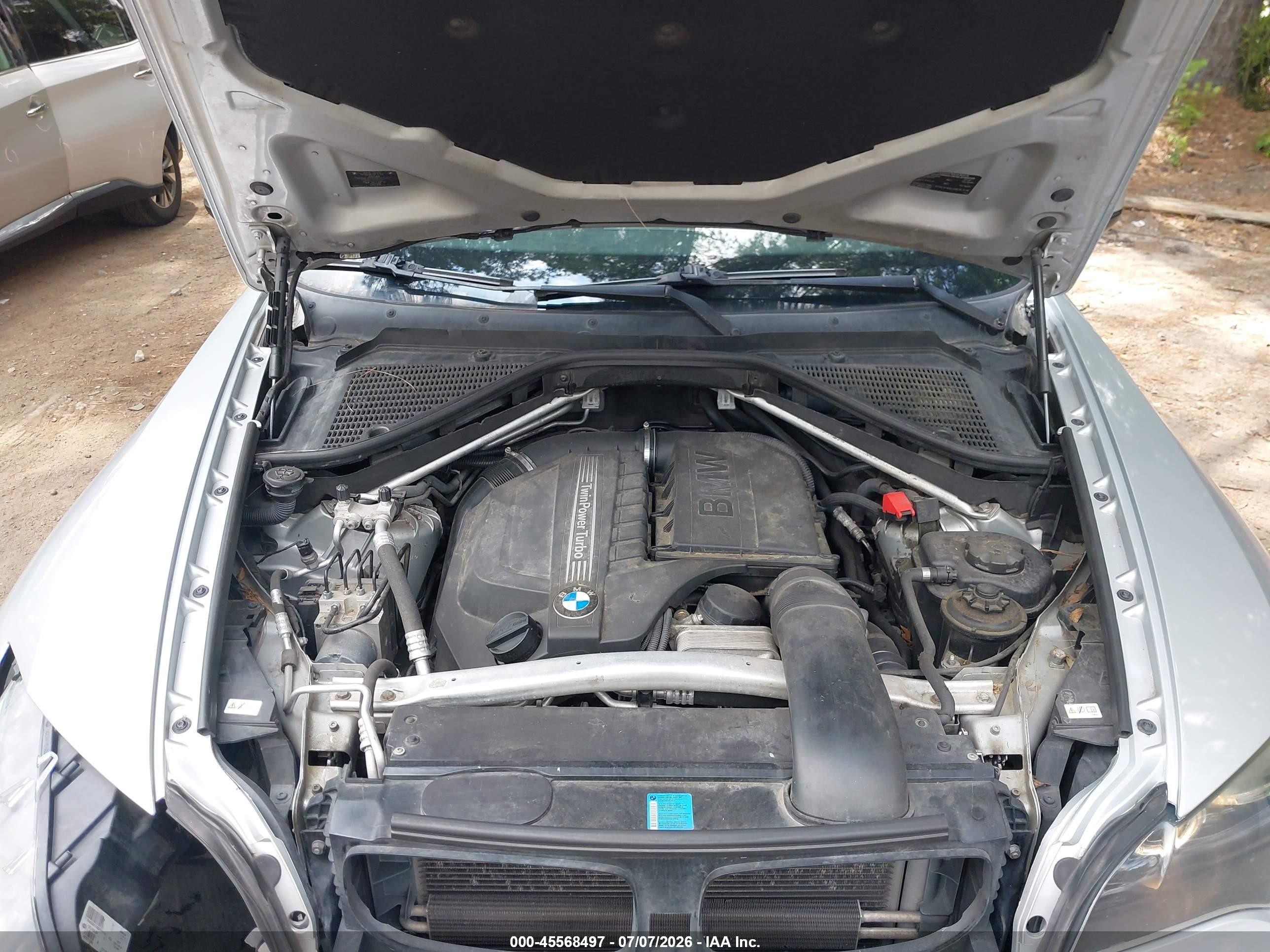 2011 Bmw X6 Xdrive35i Серебряный vin: 5UXFG2C56BLX07306