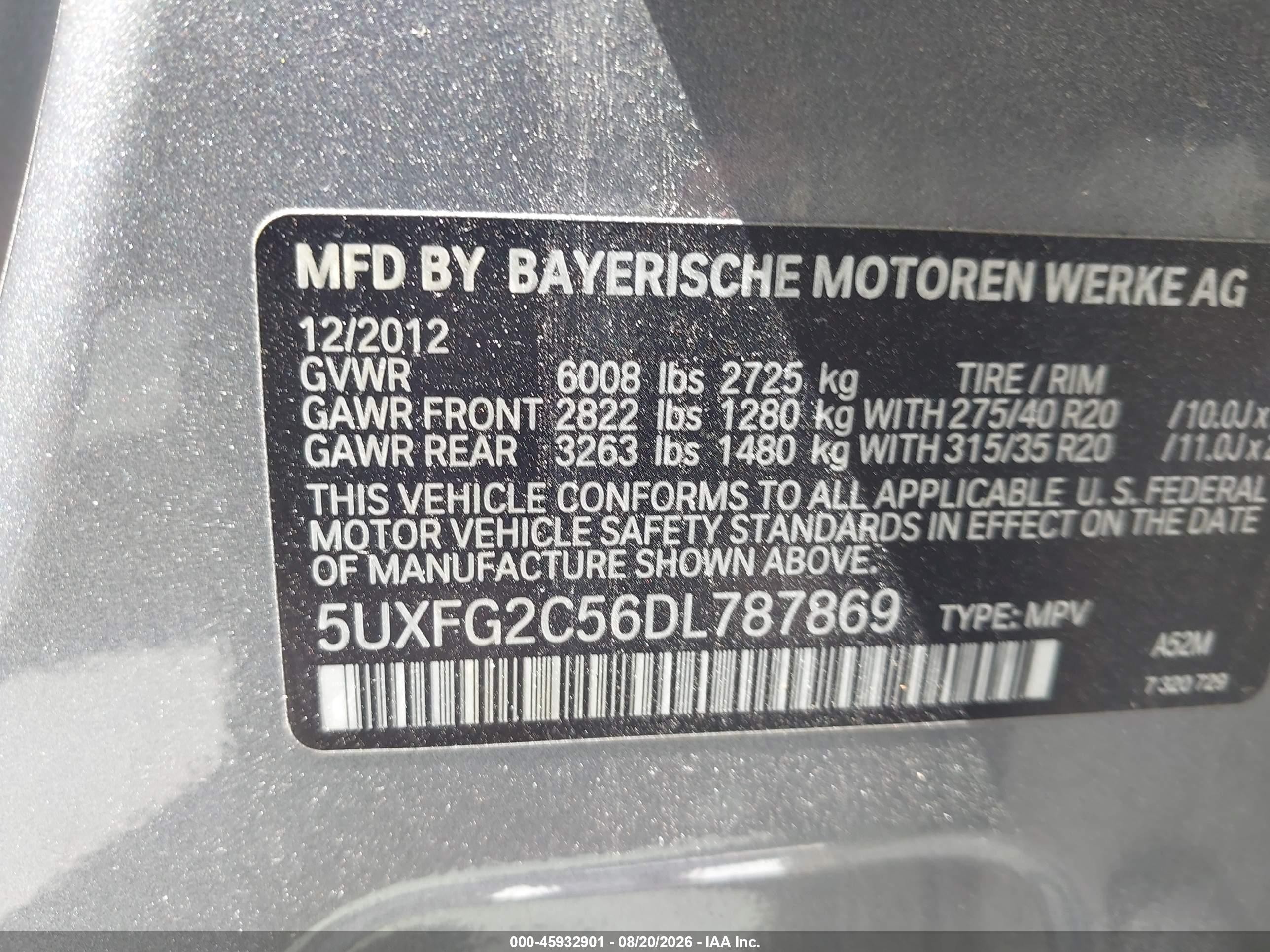 2013 Bmw X6 Xdrive35i Gray vin: 5UXFG2C56DL787869