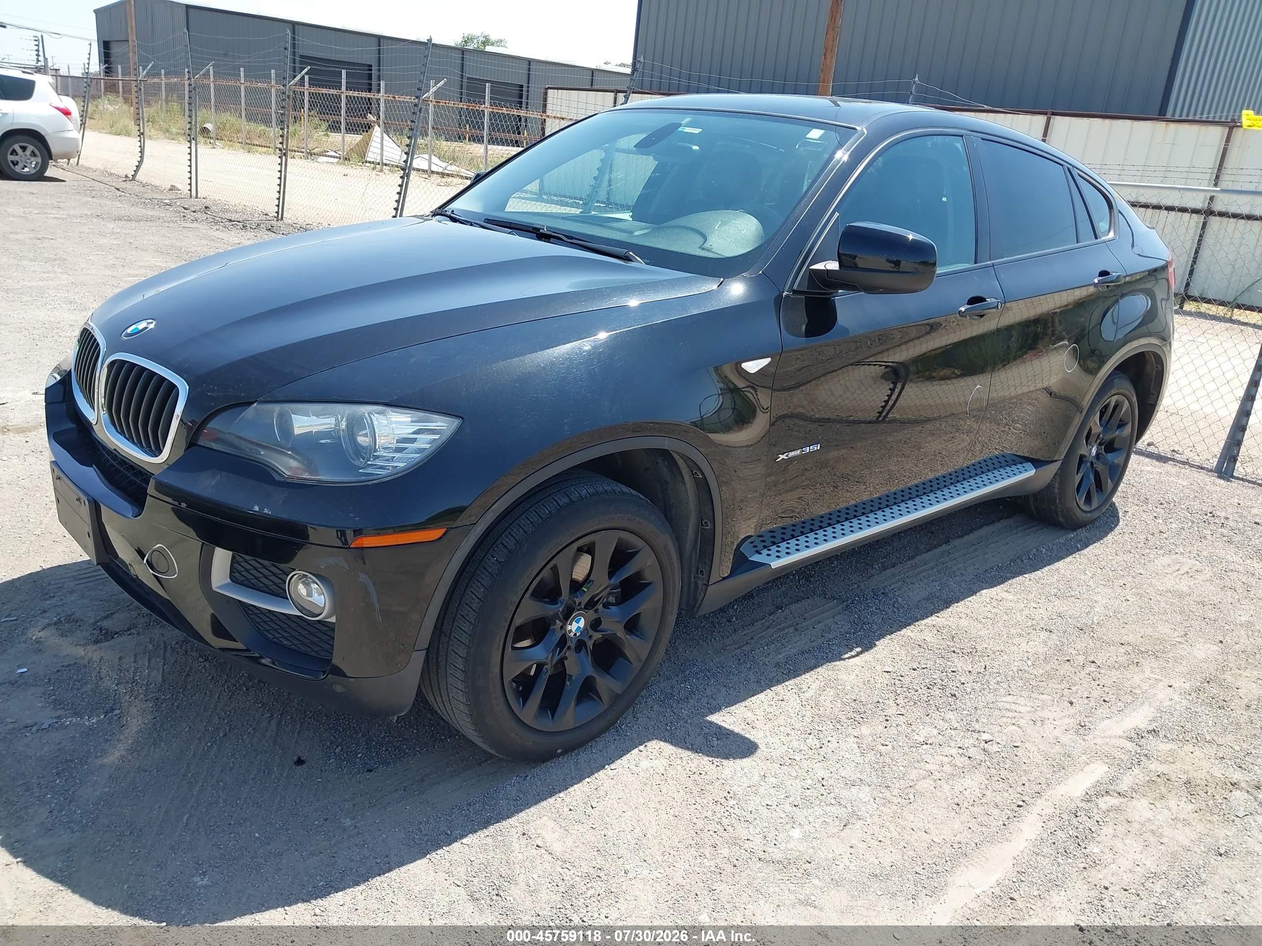 2014 Bmw X6 Xdrive35i Black vin: 5UXFG2C56E0C45385