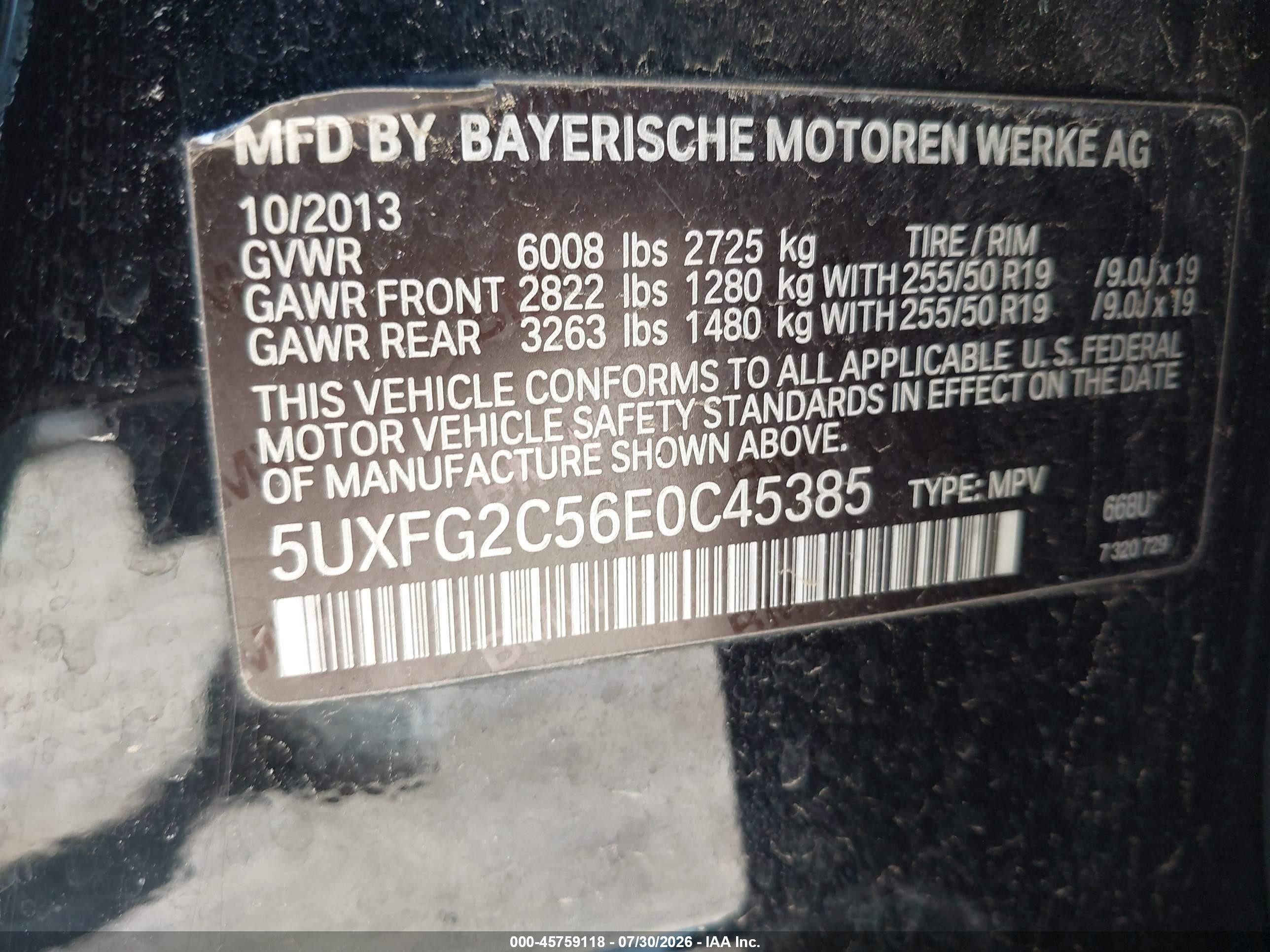 2014 Bmw X6 Xdrive35i Black vin: 5UXFG2C56E0C45385