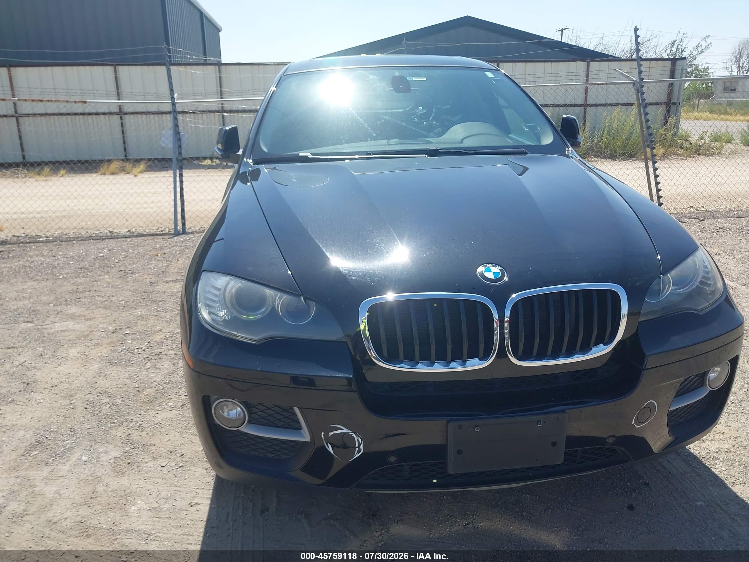 2014 Bmw X6 Xdrive35i Black vin: 5UXFG2C56E0C45385
