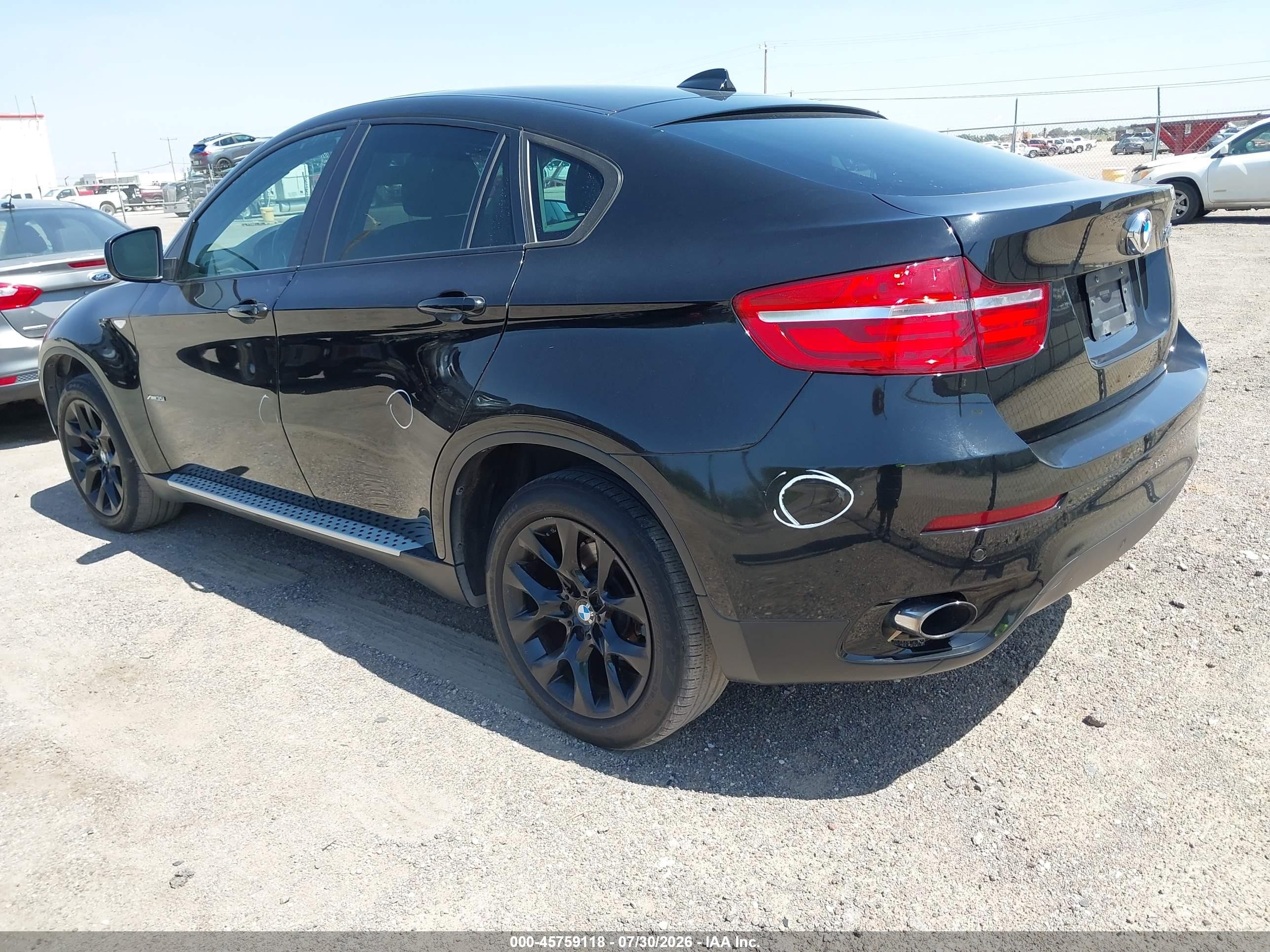 2014 Bmw X6 Xdrive35i Black vin: 5UXFG2C56E0C45385
