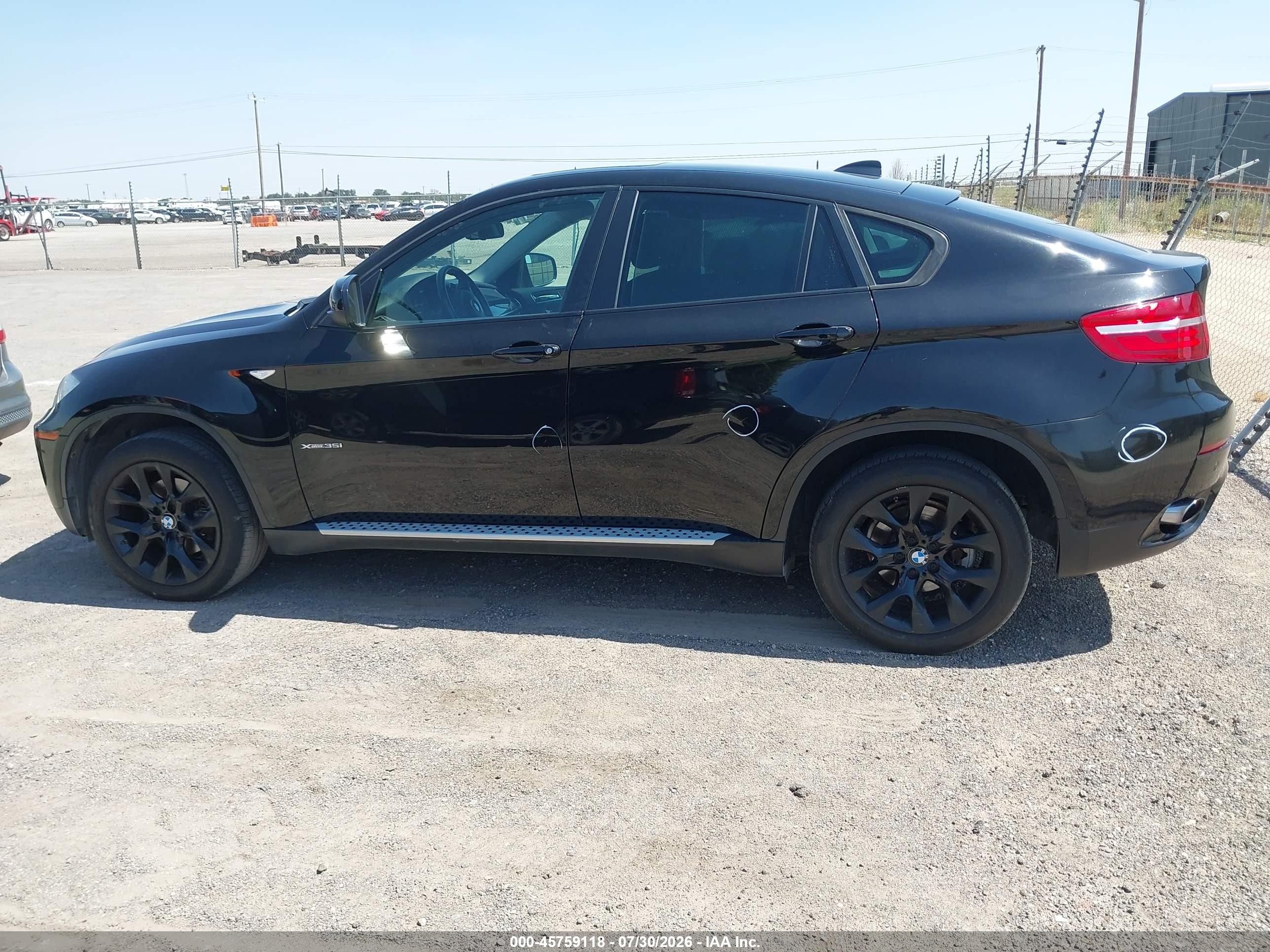 2014 Bmw X6 Xdrive35i Black vin: 5UXFG2C56E0C45385