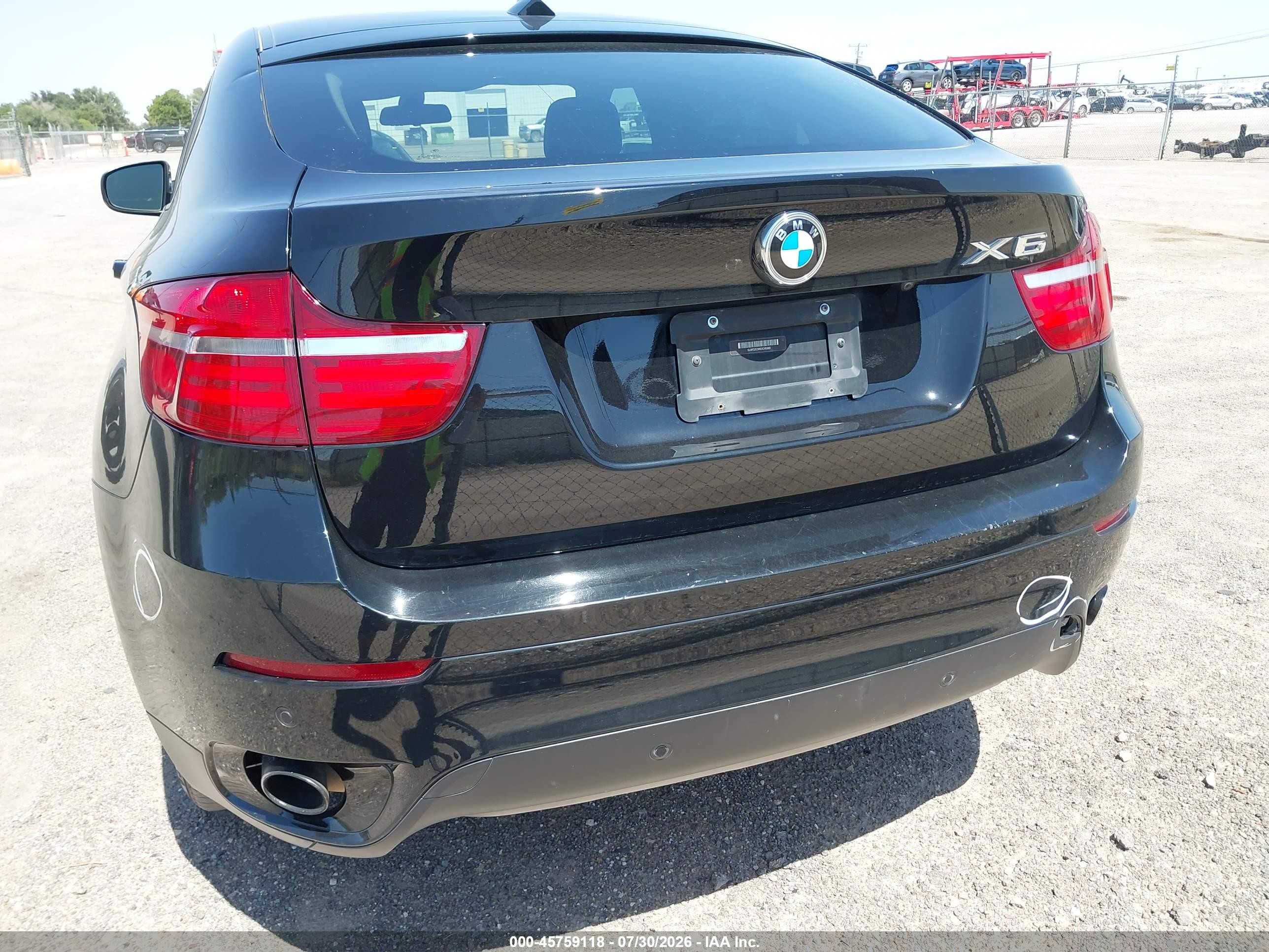 2014 Bmw X6 Xdrive35i Black vin: 5UXFG2C56E0C45385