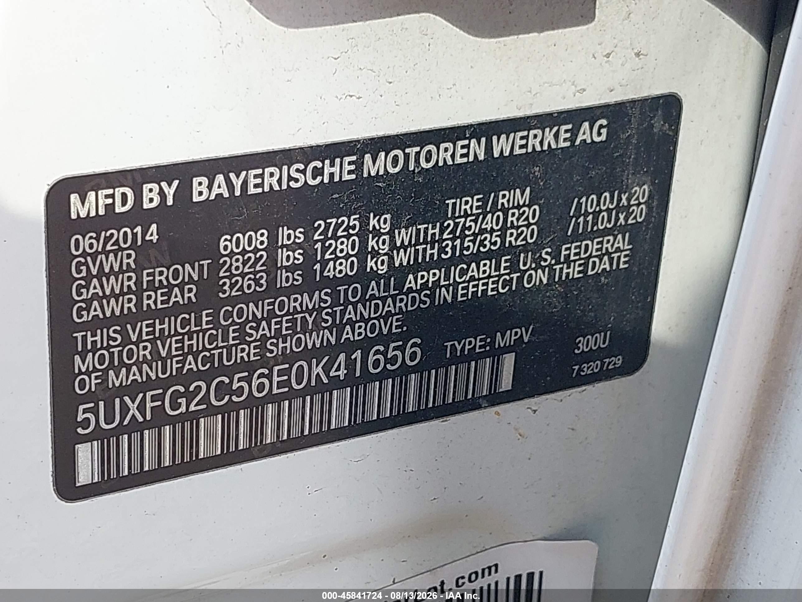 2014 Bmw X6 Xdrive35i White vin: 5UXFG2C56E0K41656