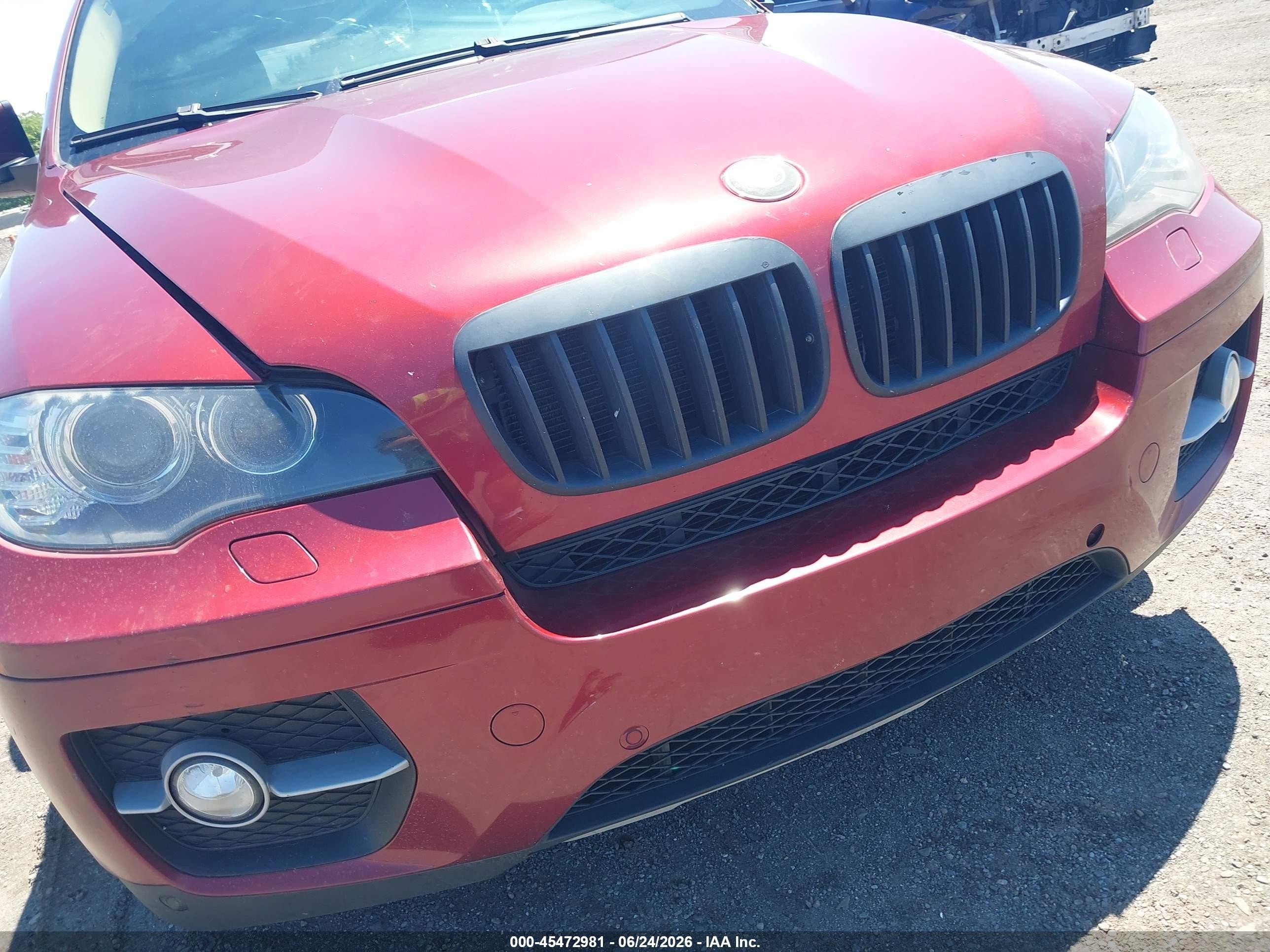 2011 Bmw X6 Xdrive35i Red vin: 5UXFG2C57BLX05984