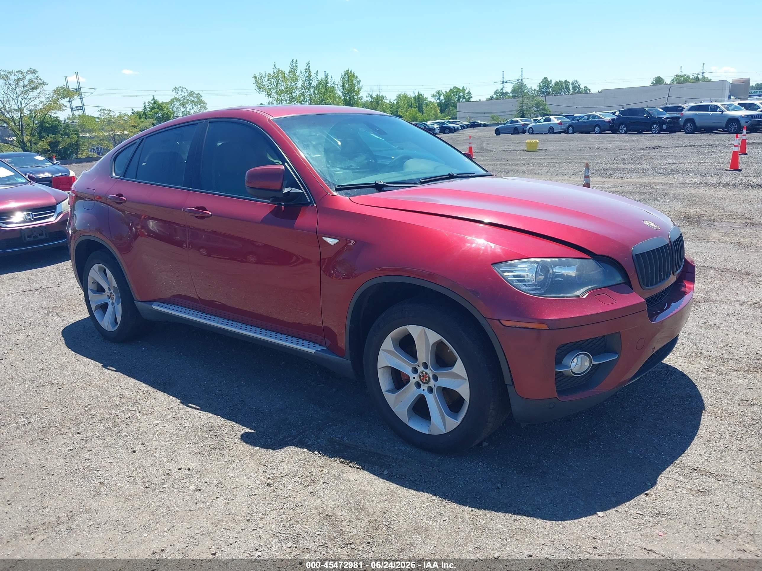 2011 Bmw X6 Xdrive35i Red vin: 5UXFG2C57BLX05984