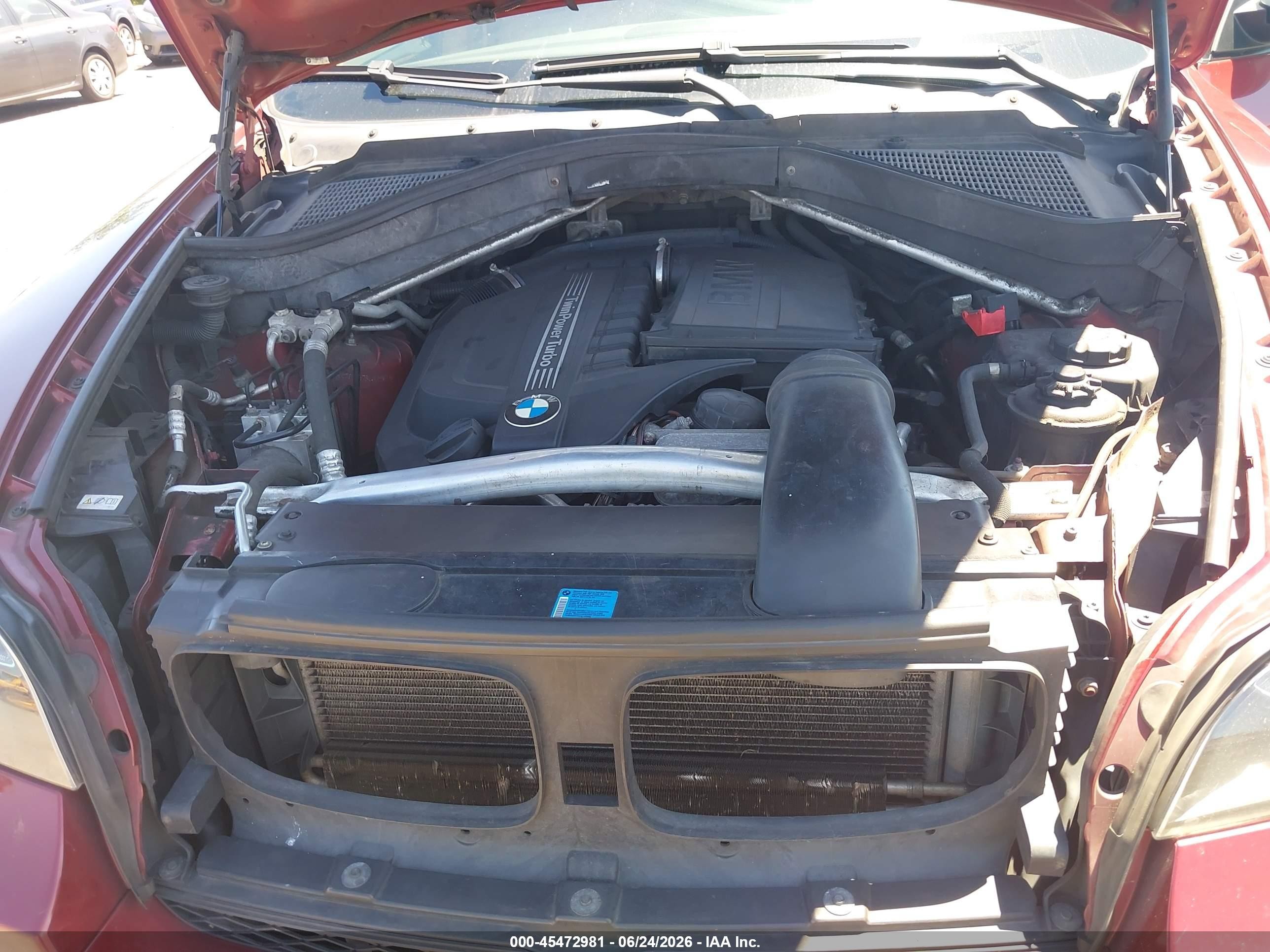 2011 Bmw X6 Xdrive35i Red vin: 5UXFG2C57BLX05984
