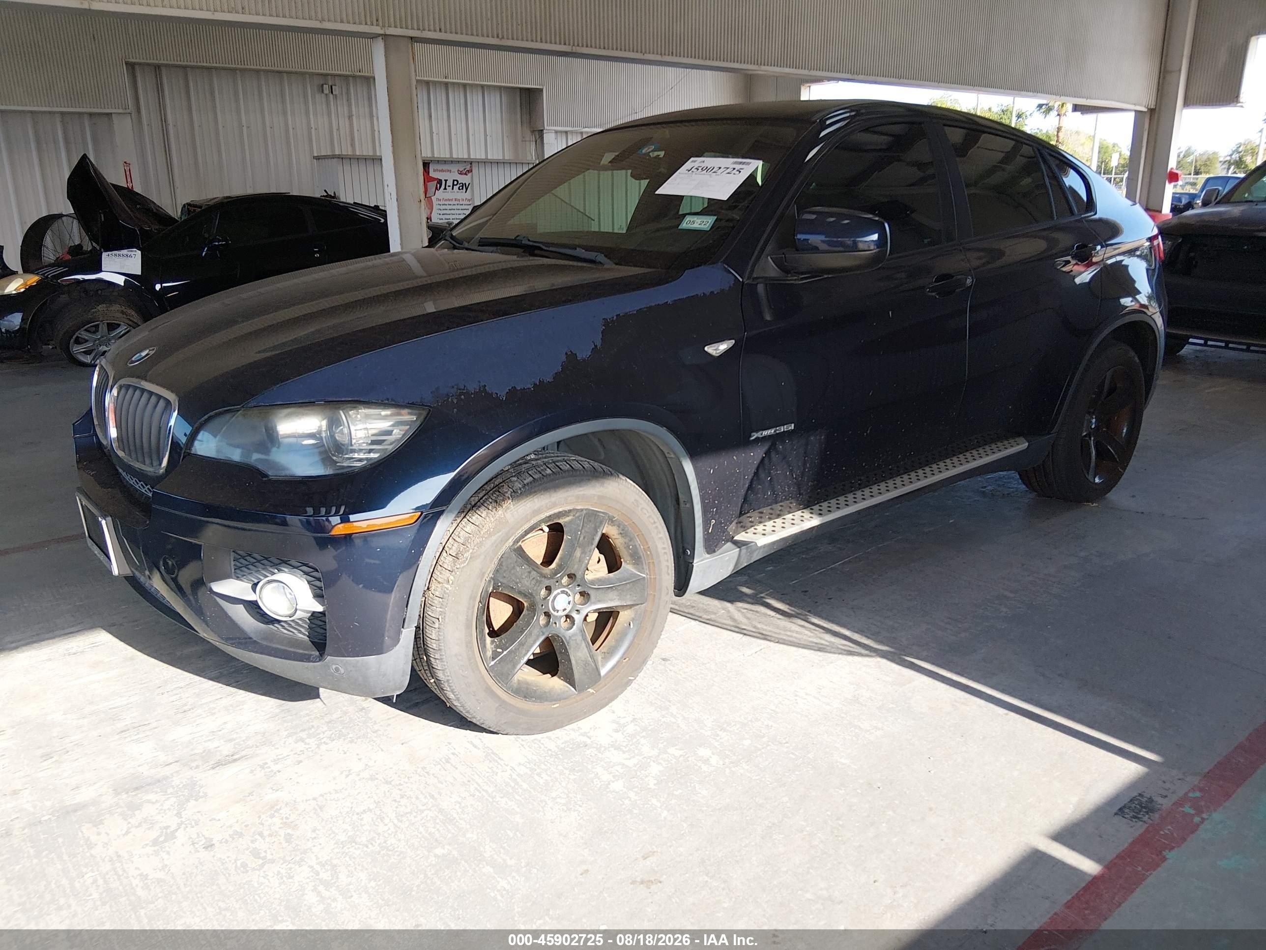 2012 Bmw X6 Xdrive35i Blue vin: 5UXFG2C57CL780525
