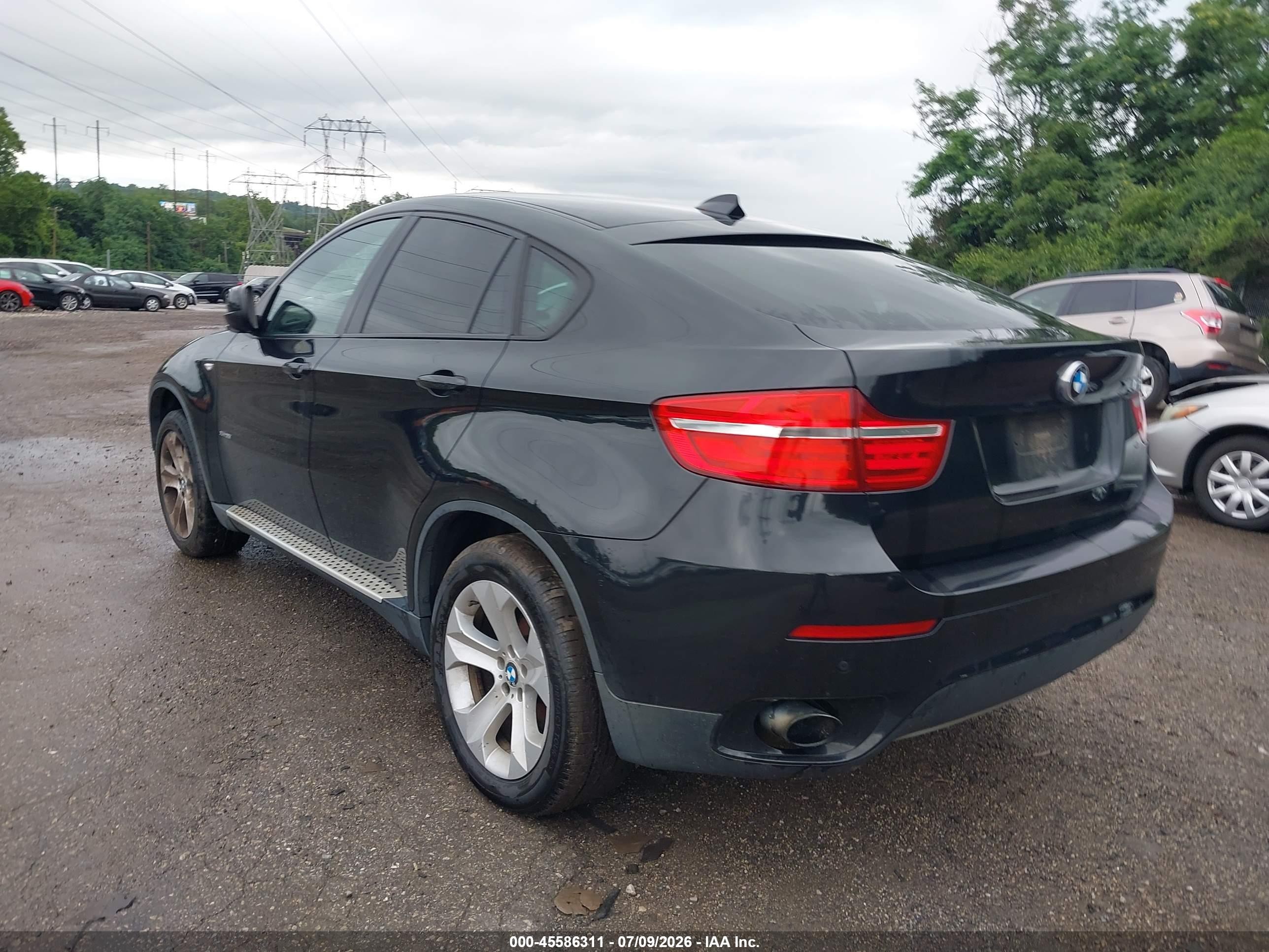 2013 Bmw X6 Xdrive35i Black vin: 5UXFG2C58DL788330