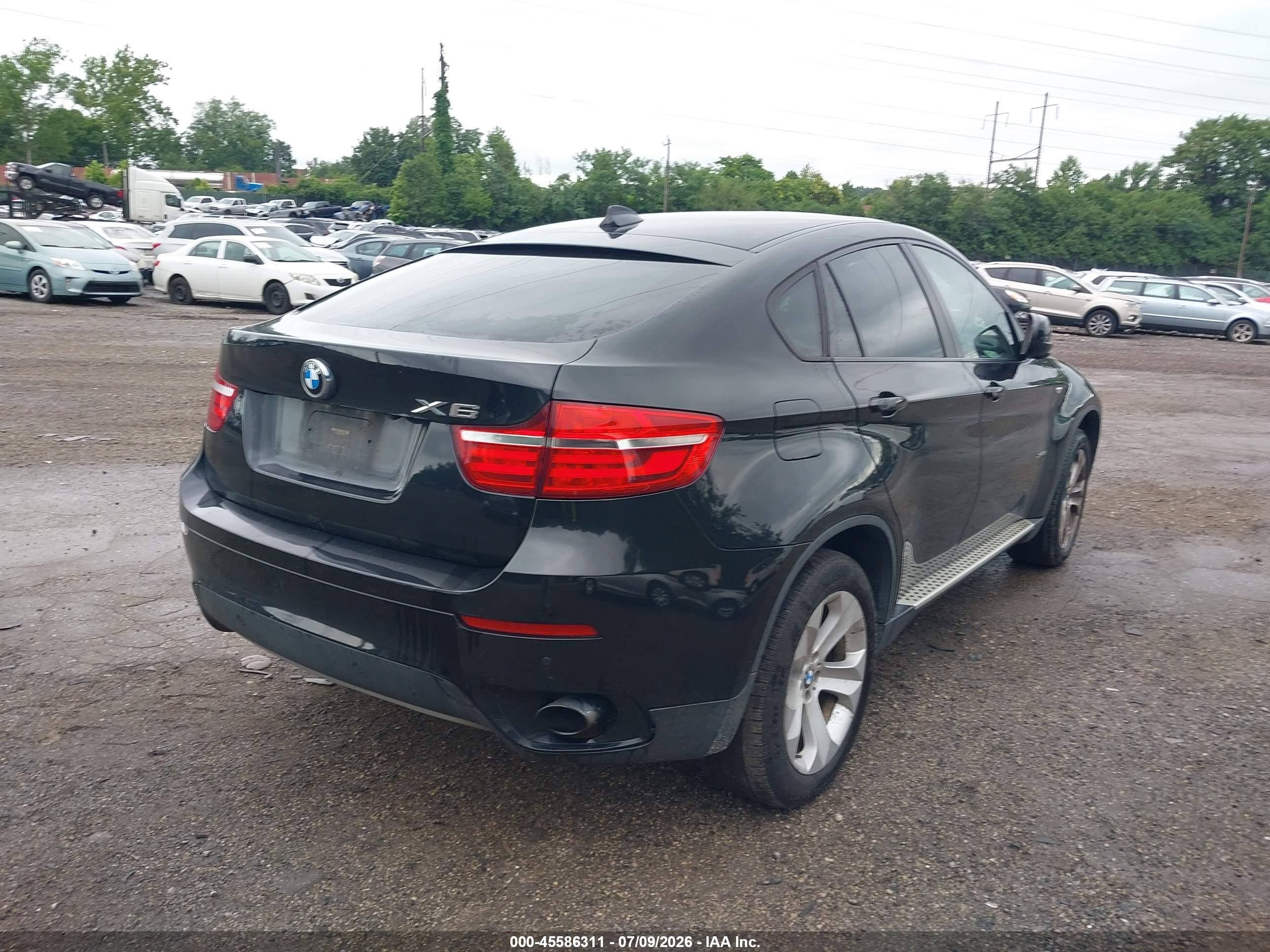 2013 Bmw X6 Xdrive35i Black vin: 5UXFG2C58DL788330