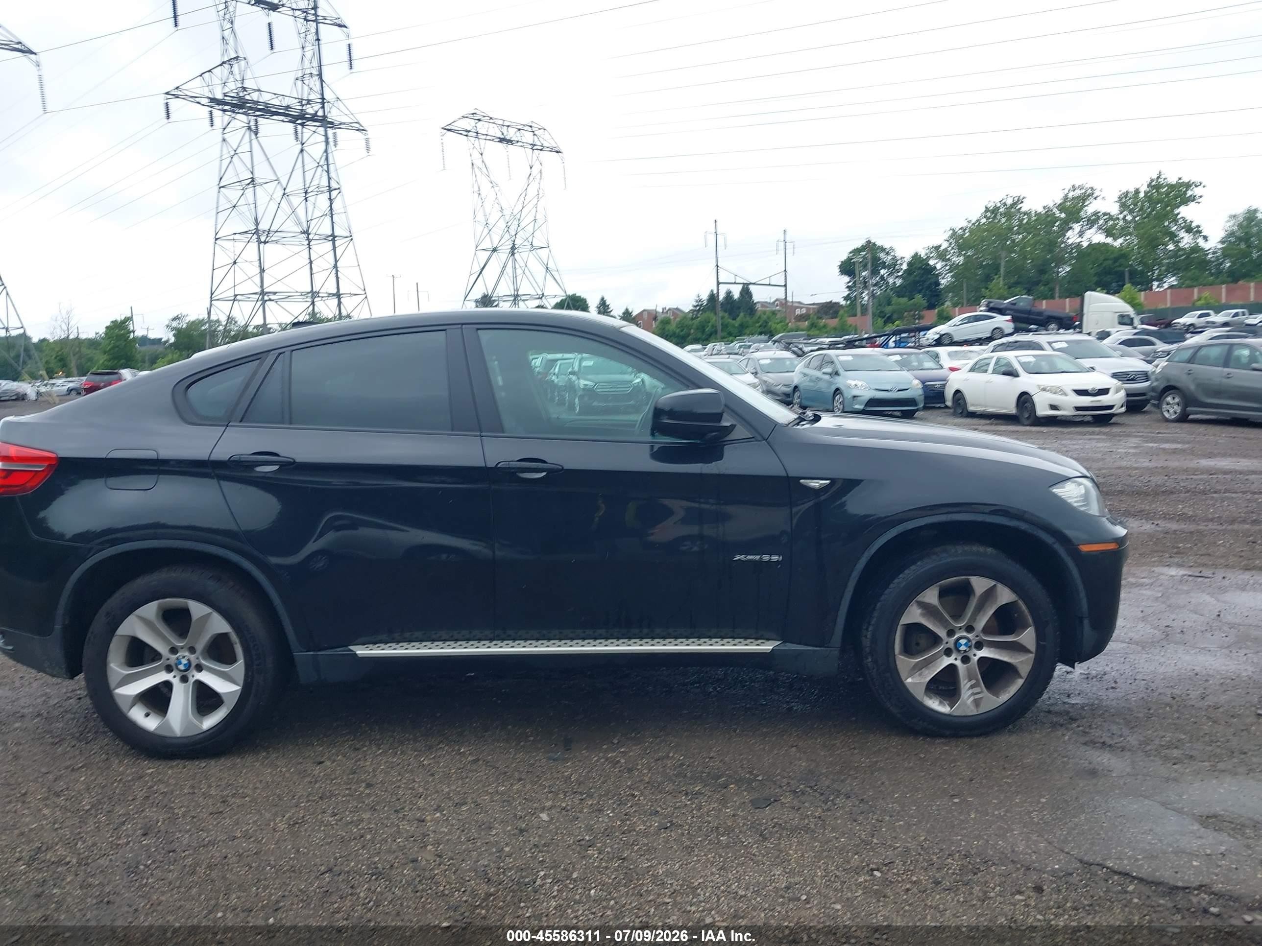 2013 Bmw X6 Xdrive35i Black vin: 5UXFG2C58DL788330