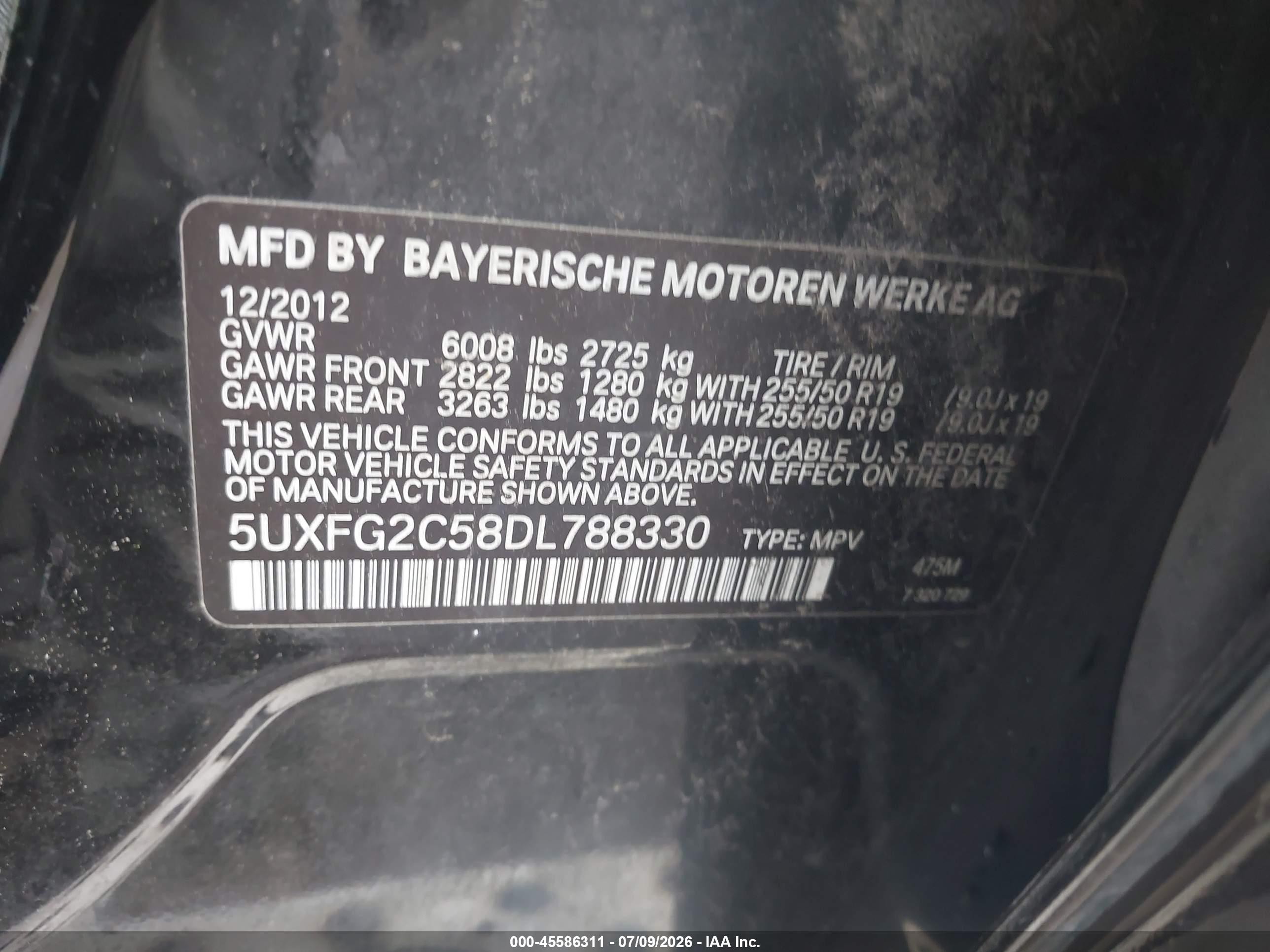 2013 Bmw X6 Xdrive35i Black vin: 5UXFG2C58DL788330