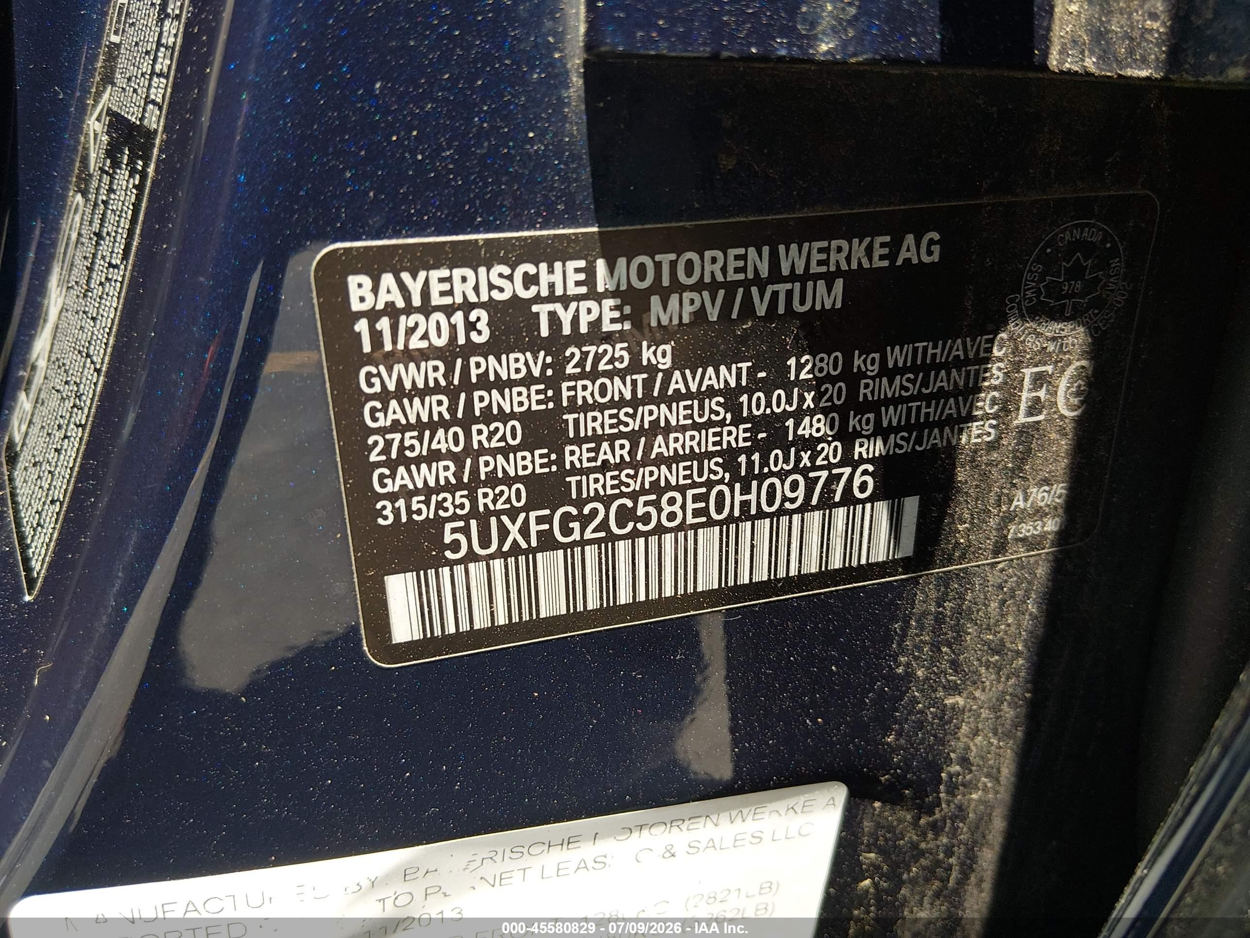 2014 Bmw X6 Dark Blue vin: 5UXFG2C58E0H09776