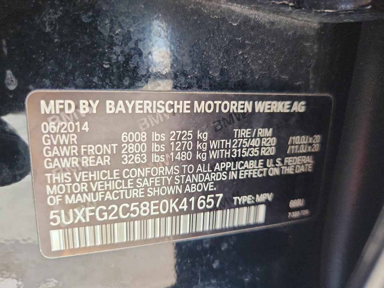 2014 Bmw X6 Xdrive35i Black vin: 5UXFG2C58E0K41657