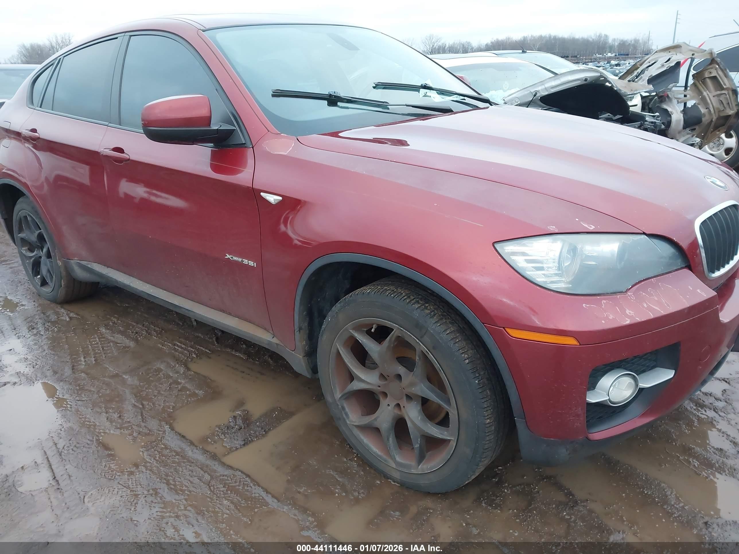 2012 Bmw X6 Xdrive35i Бордовый vin: 5UXFG2C59CLX09990