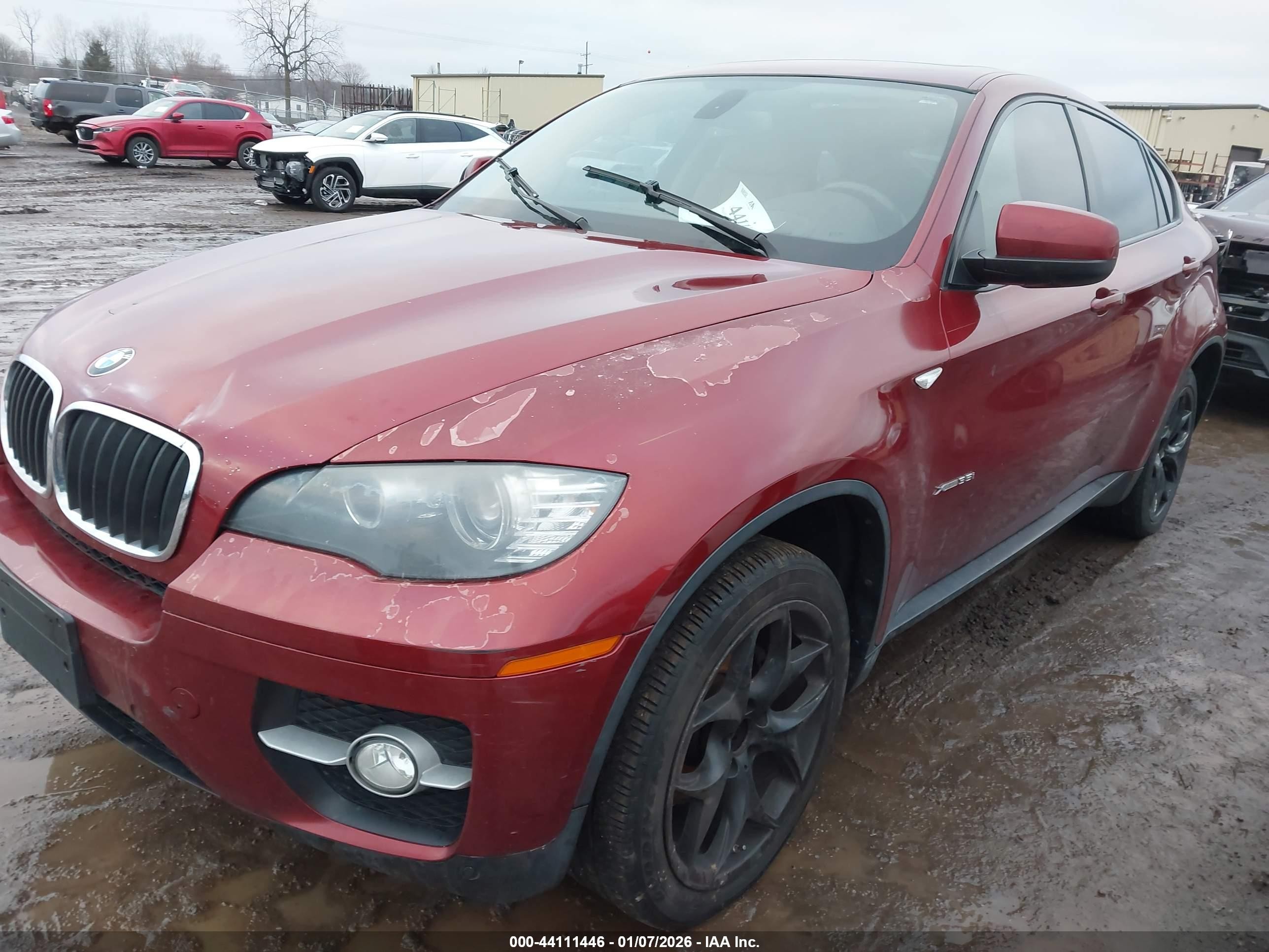 2012 Bmw X6 Xdrive35i Бордовый vin: 5UXFG2C59CLX09990