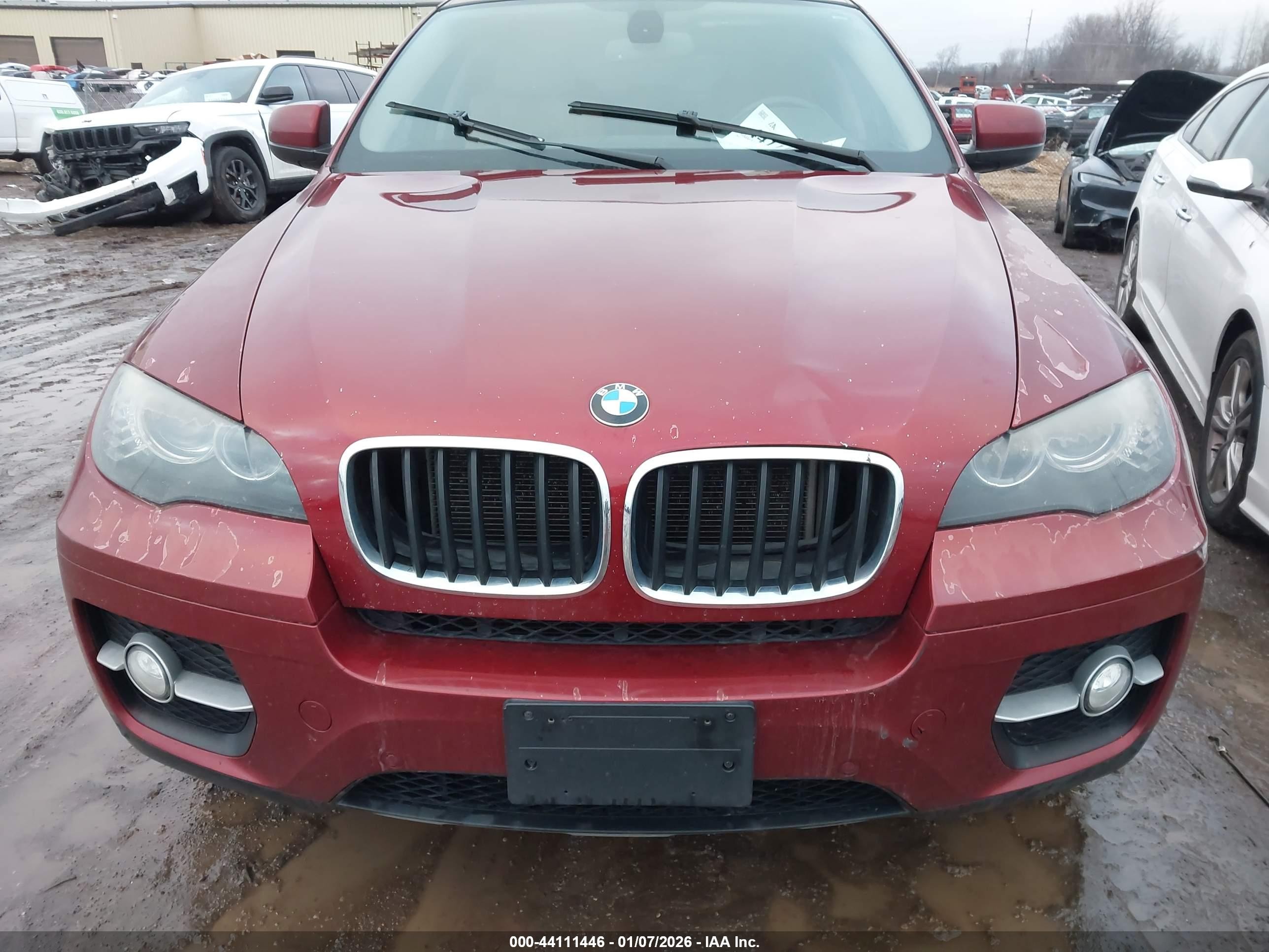 2012 Bmw X6 Xdrive35i Бордовый vin: 5UXFG2C59CLX09990
