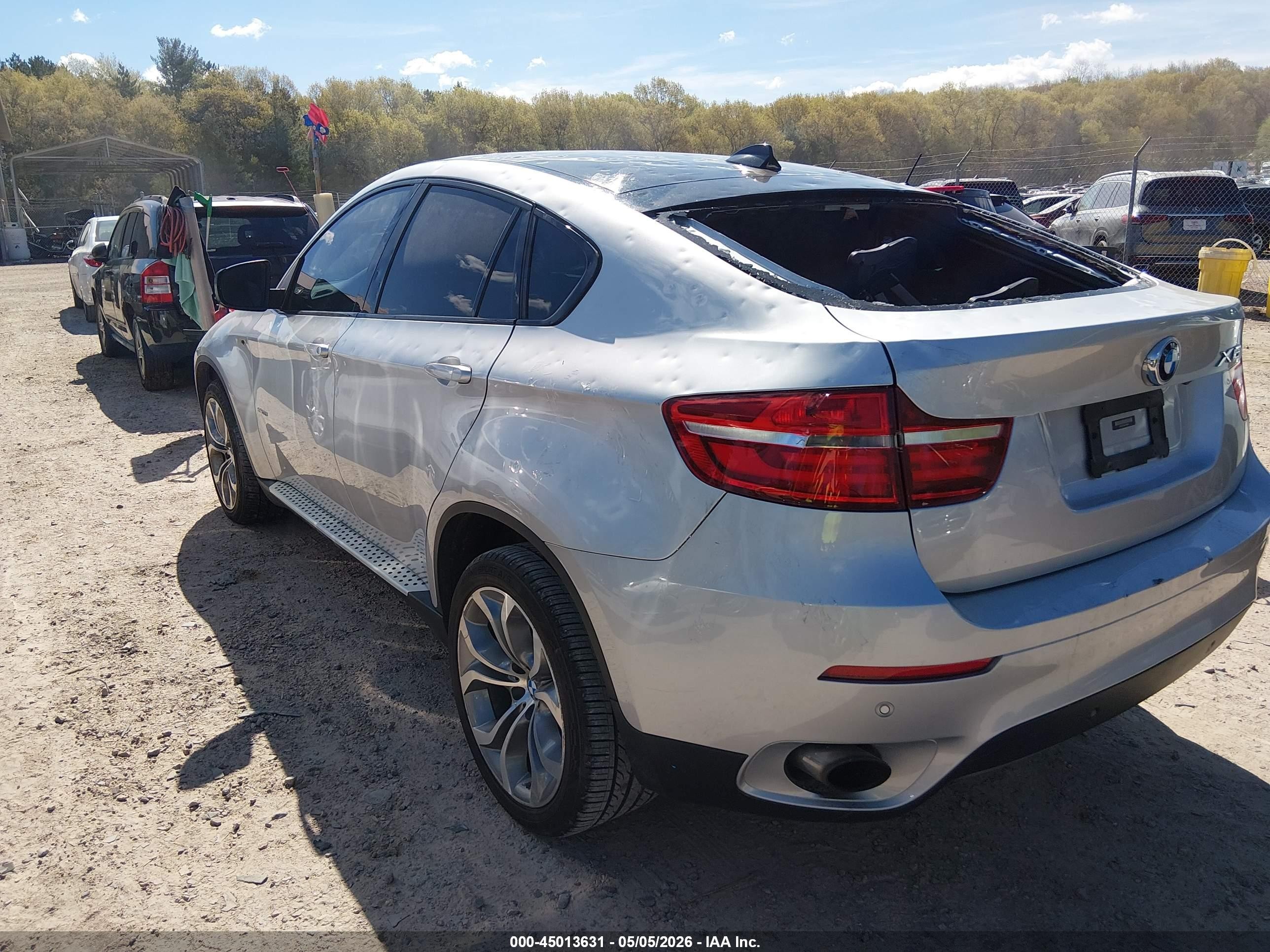 2013 Bmw X6 Xdrive35i Silver vin: 5UXFG2C59DL783976