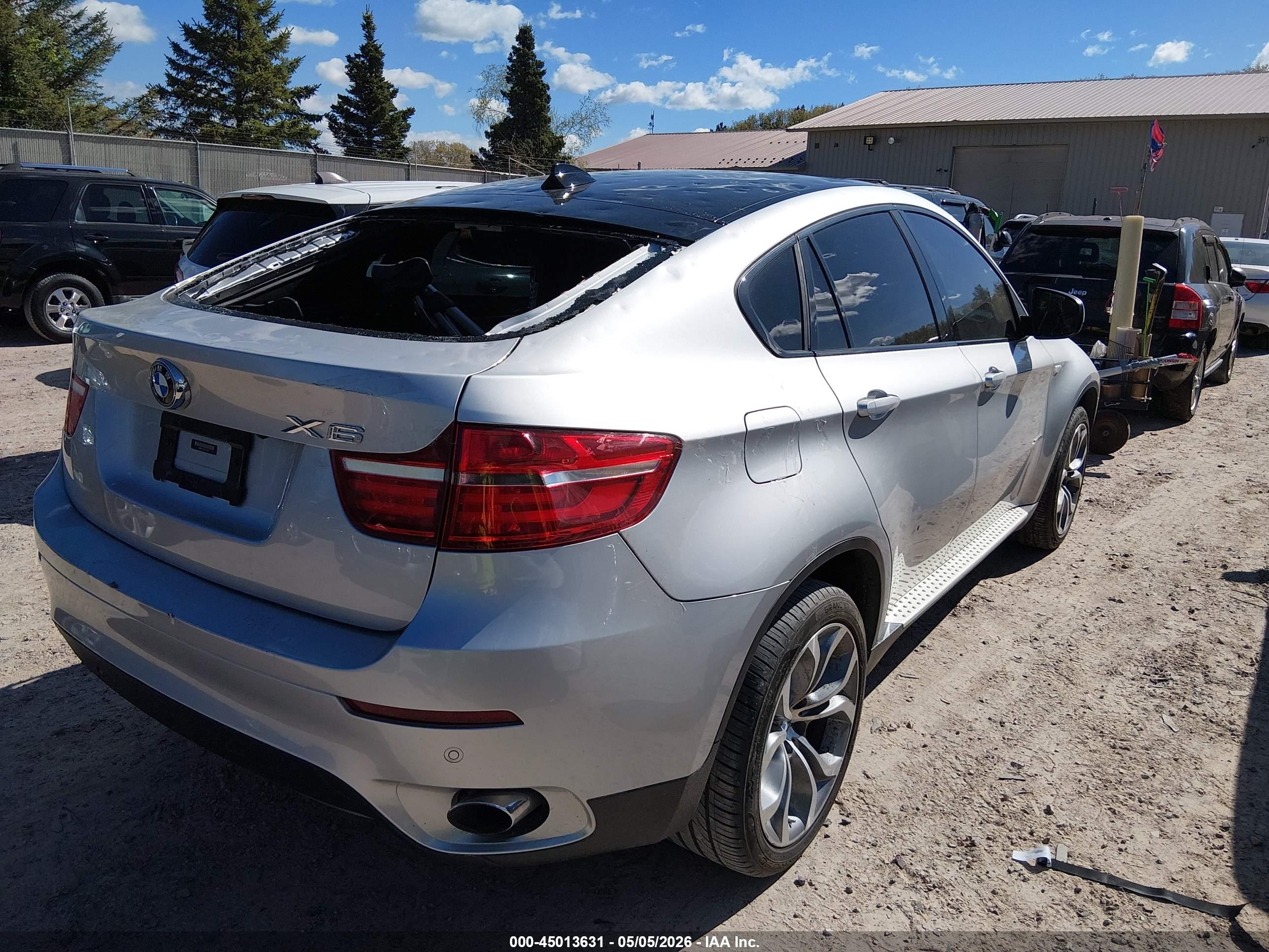 2013 Bmw X6 Xdrive35i Silver vin: 5UXFG2C59DL783976