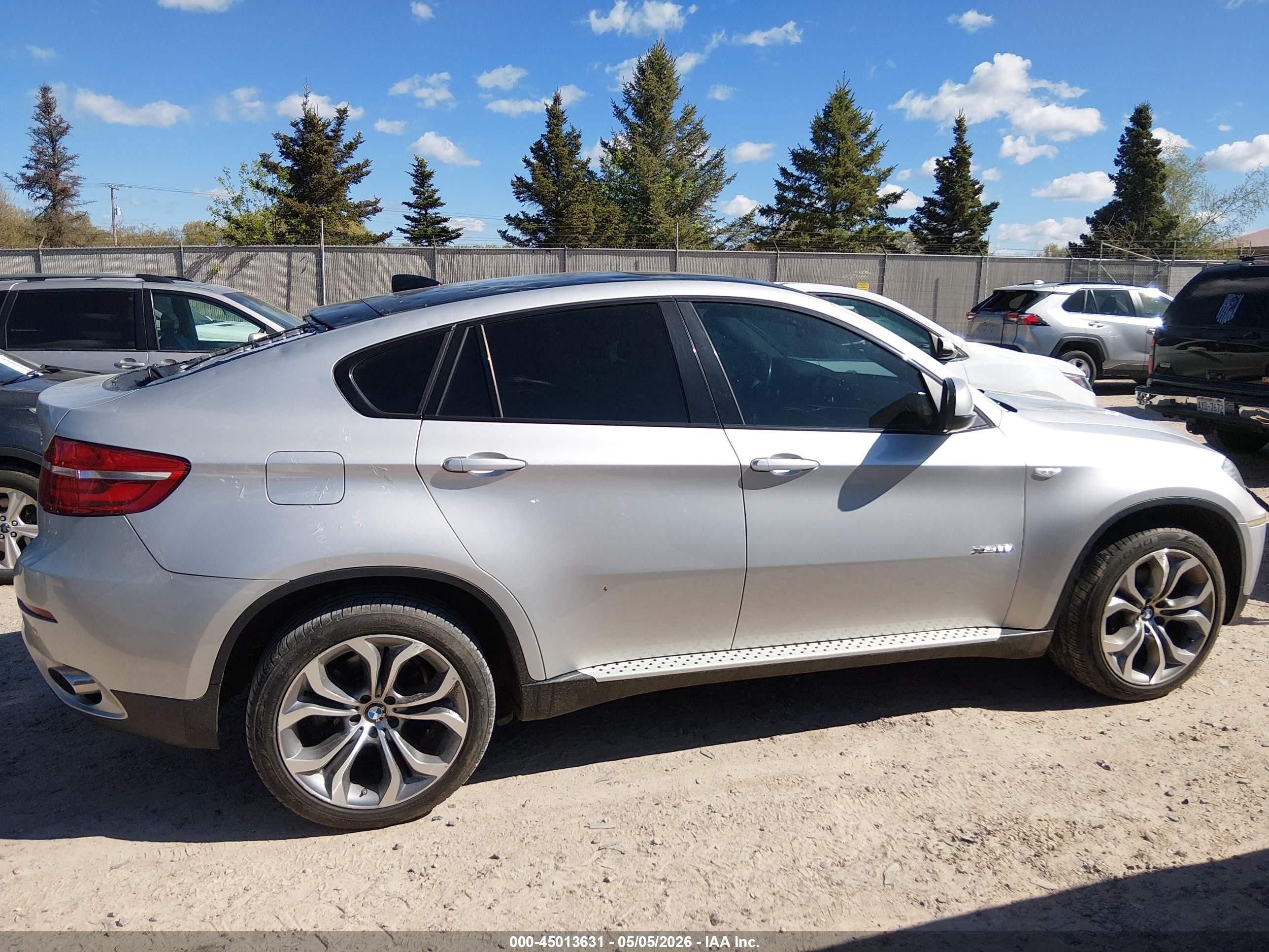 2013 Bmw X6 Xdrive35i Silver vin: 5UXFG2C59DL783976