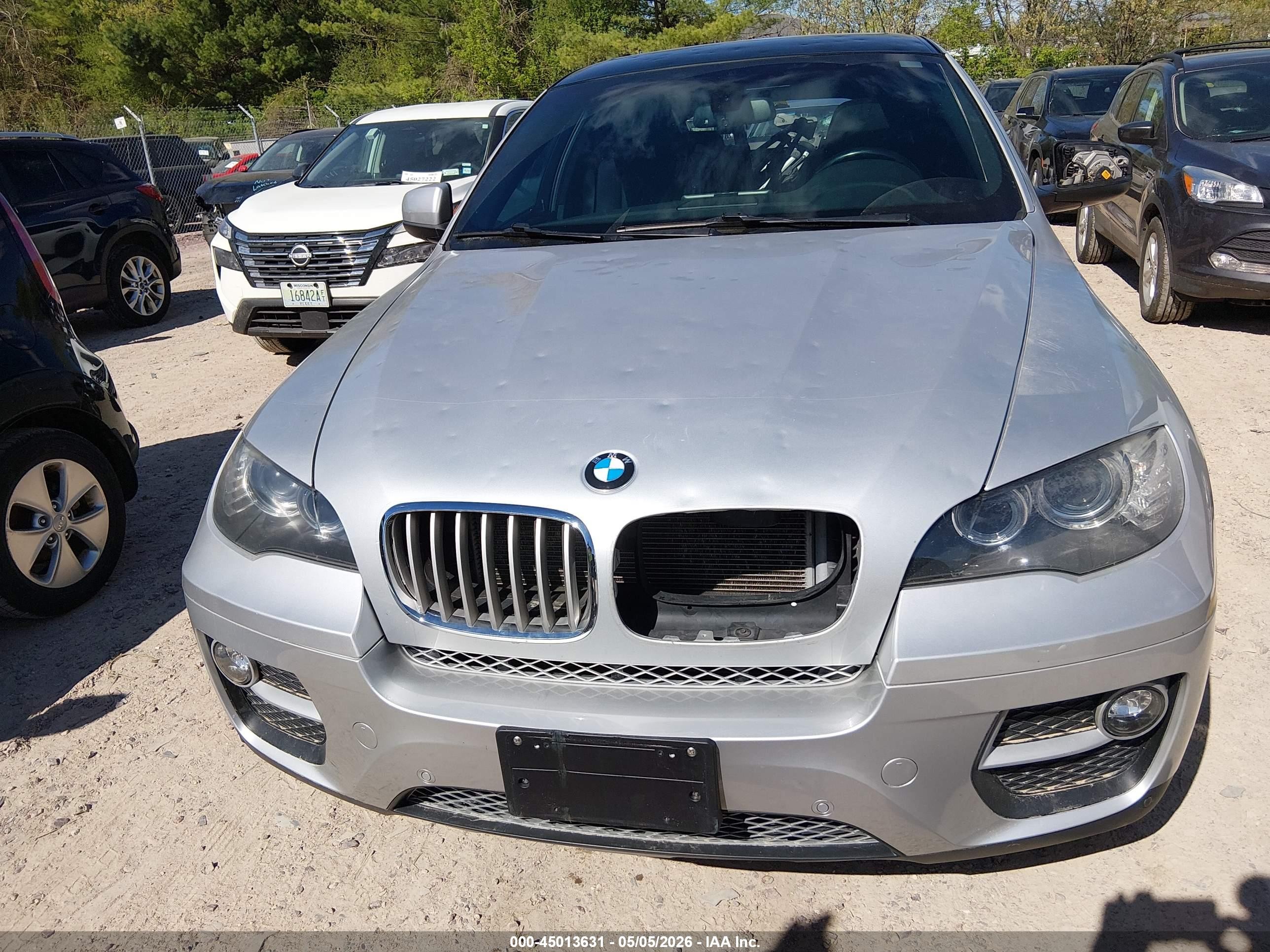 2013 Bmw X6 Xdrive35i Silver vin: 5UXFG2C59DL783976