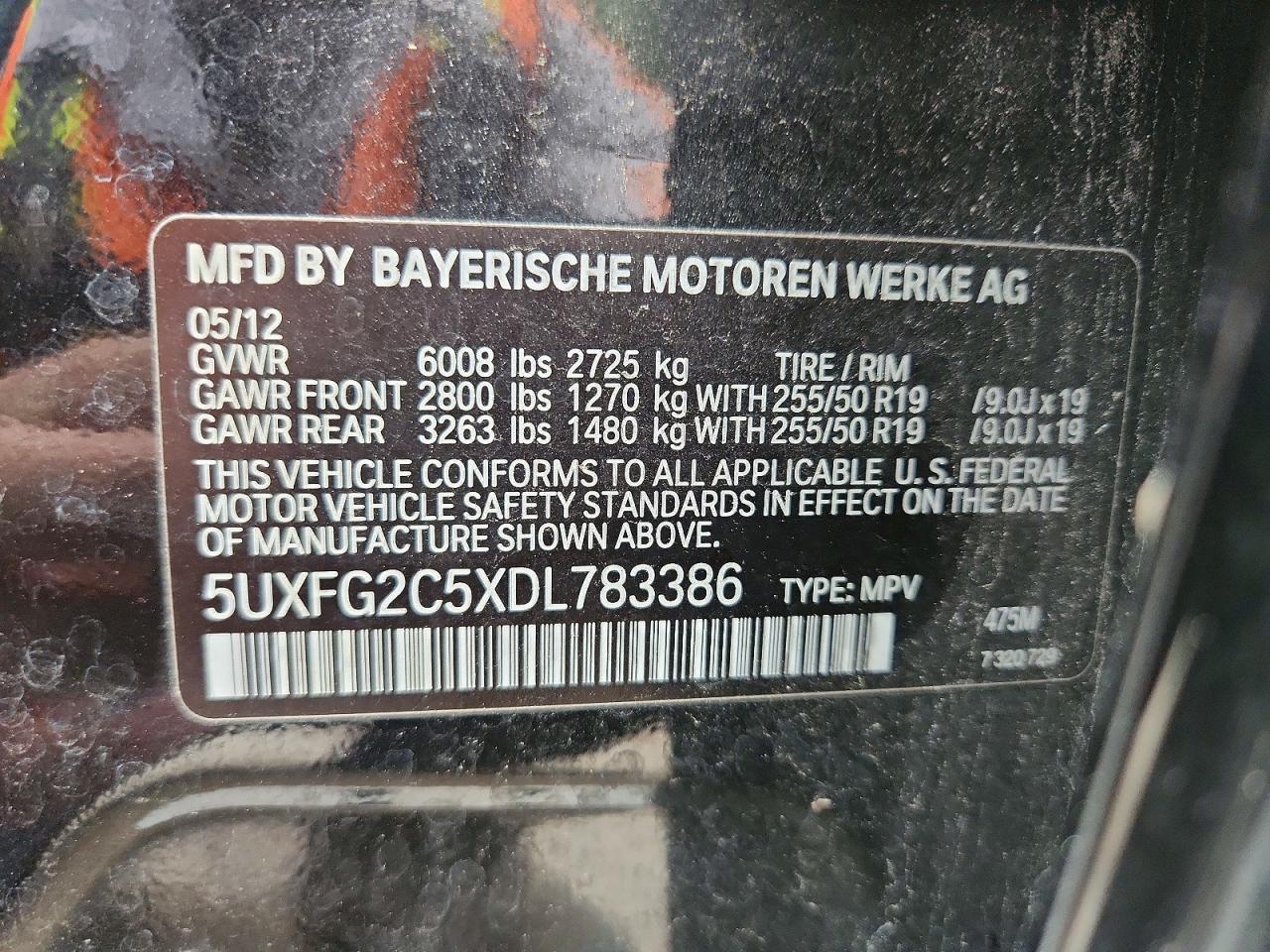 2013 Bmw X6 Xdrive35i Black vin: 5UXFG2C5XDL783386