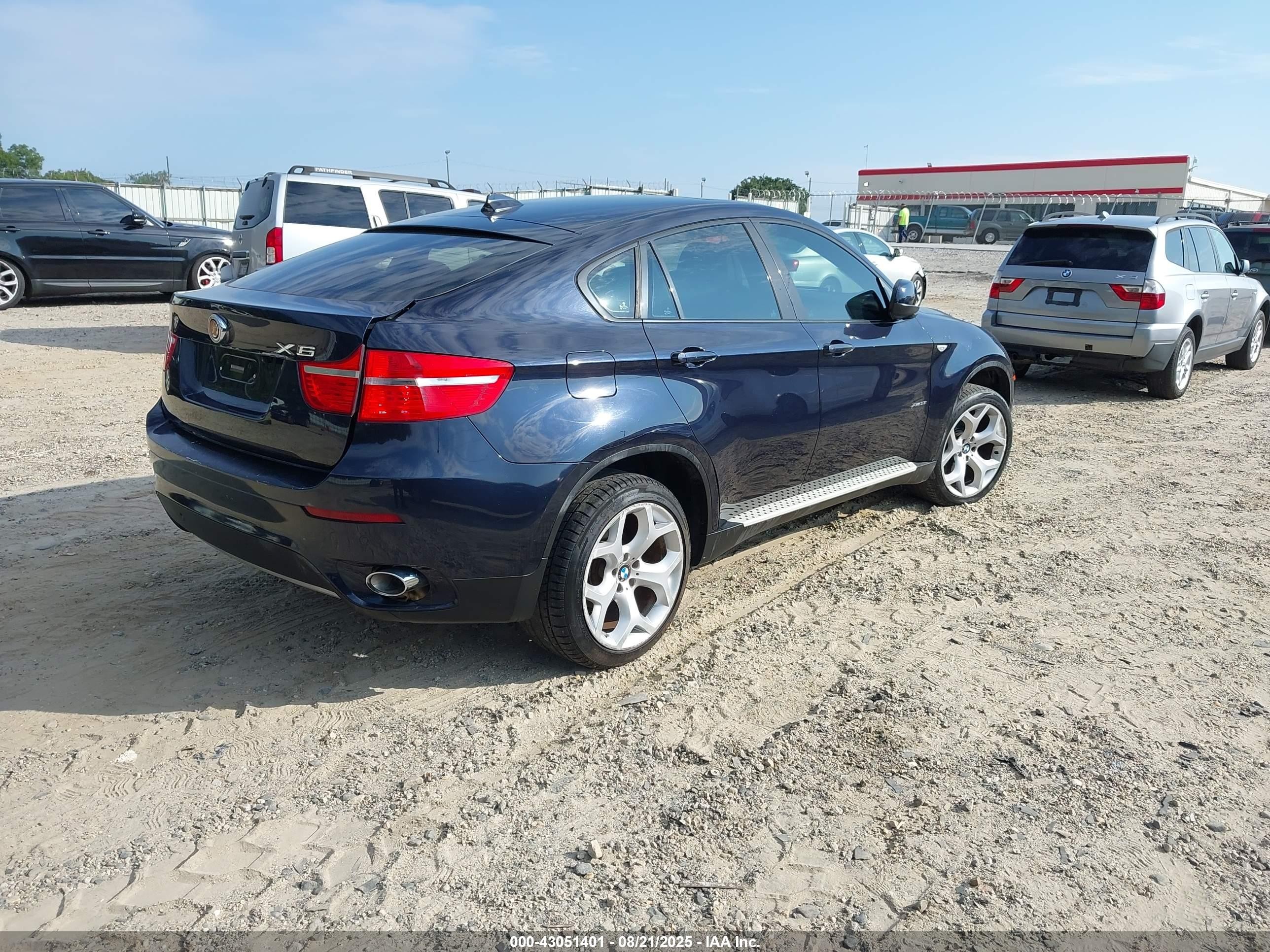 2010 Bmw X6 Xdrive35i Blue vin: 5UXFG4C55AL226263