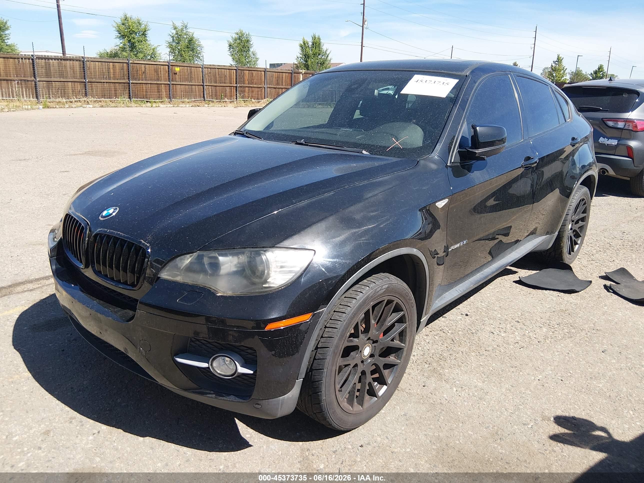 2010 Bmw X6 Xdrive35i Black vin: 5UXFG4C55AL226652