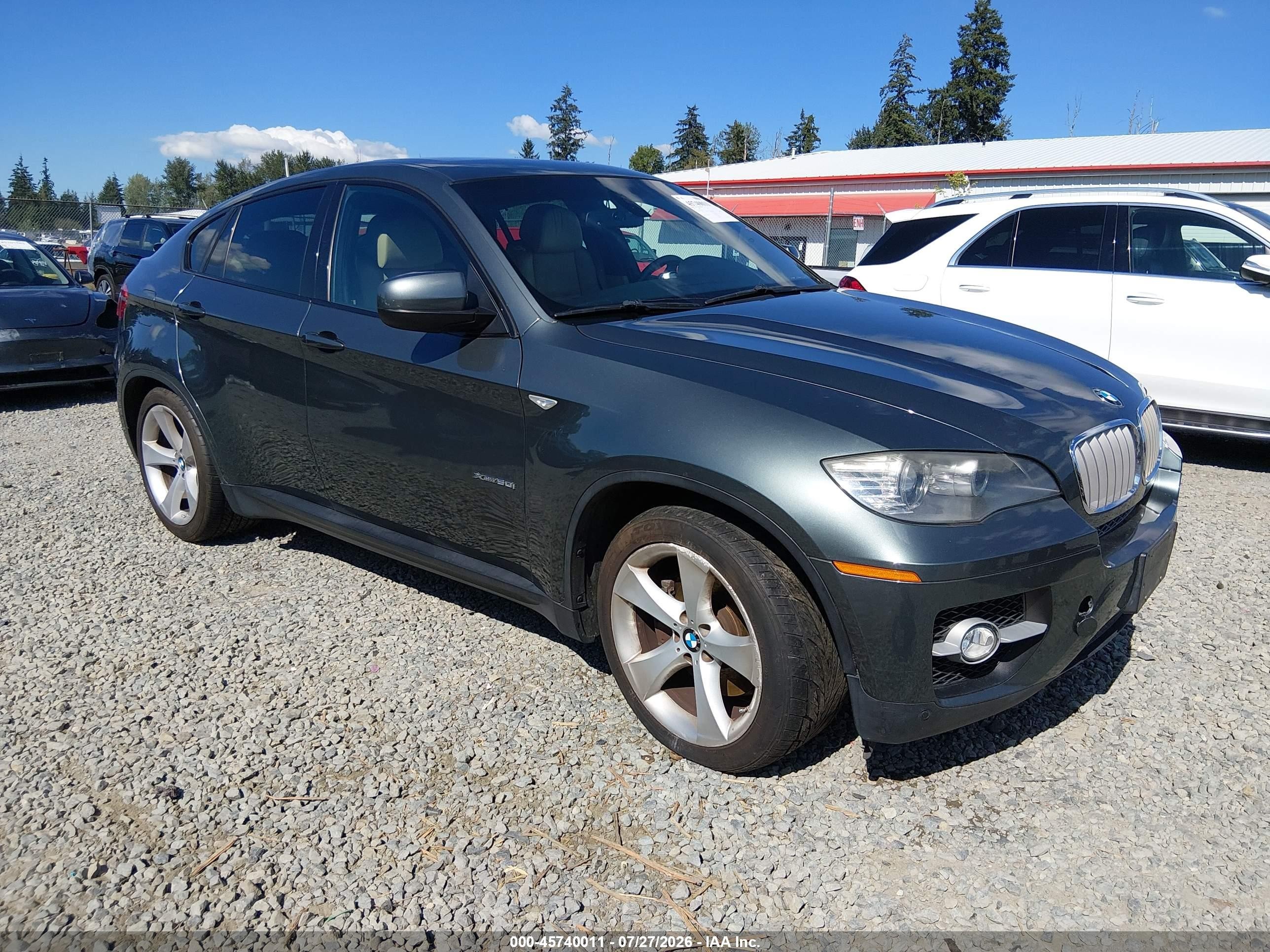2009 Bmw X6 Xdrive50i Gray vin: 5UXFG83529LZ93121