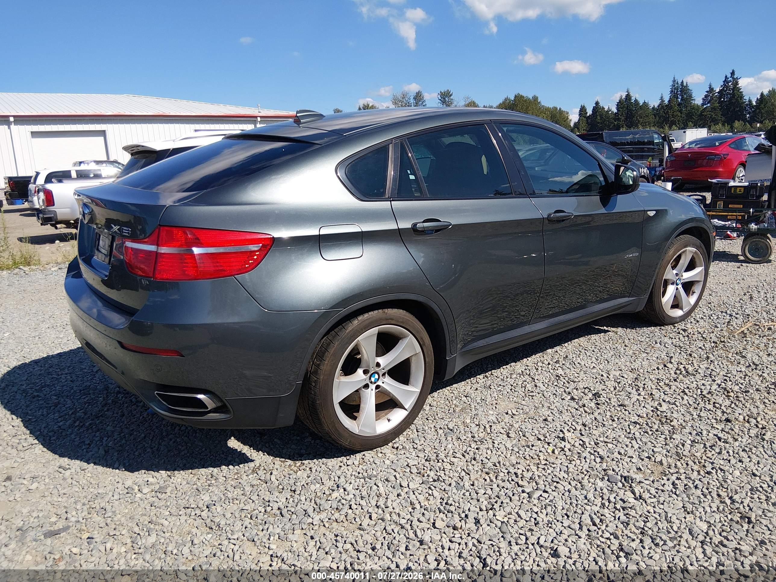2009 Bmw X6 Xdrive50i Gray vin: 5UXFG83529LZ93121