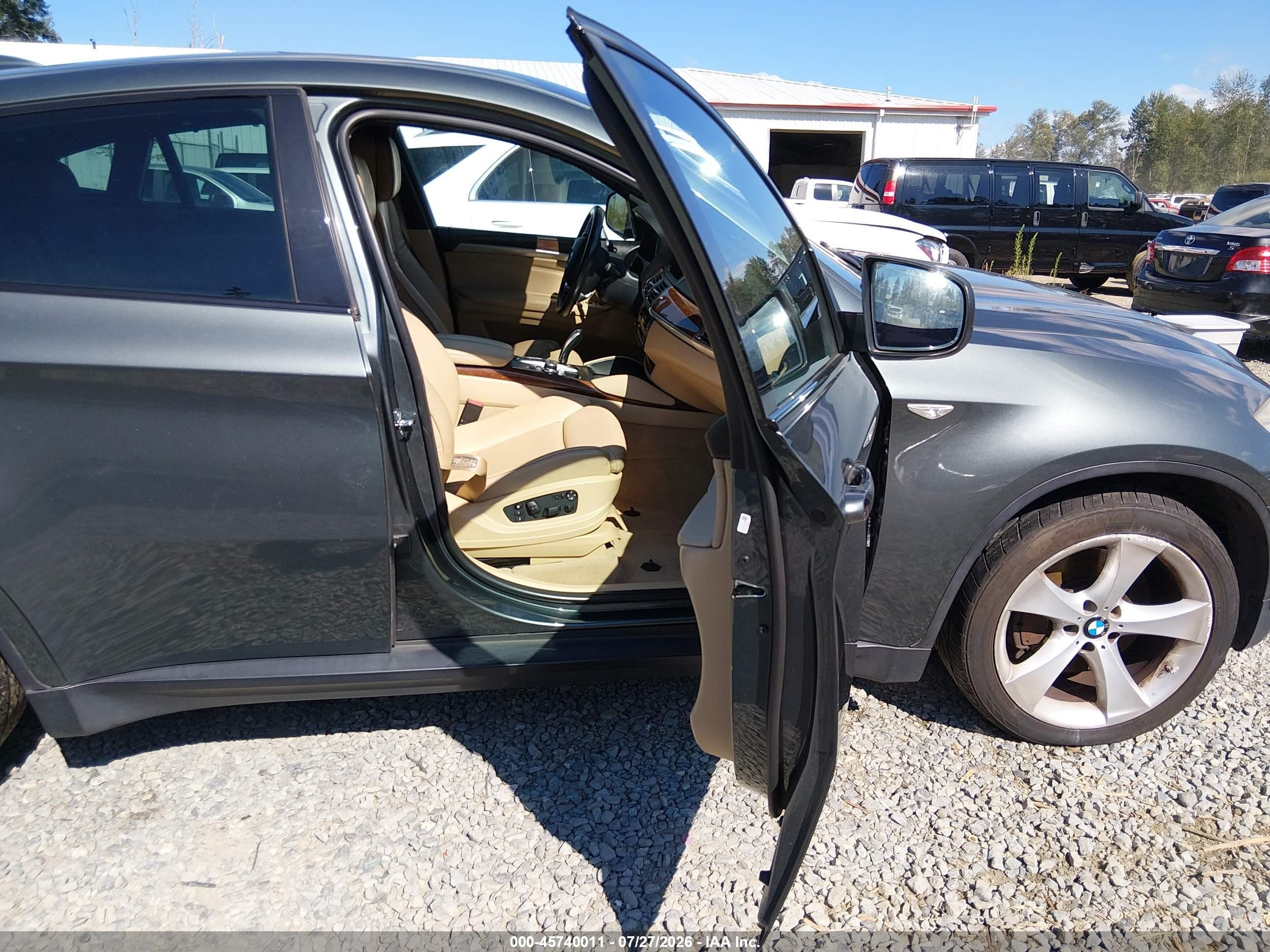 2009 Bmw X6 Xdrive50i Gray vin: 5UXFG83529LZ93121