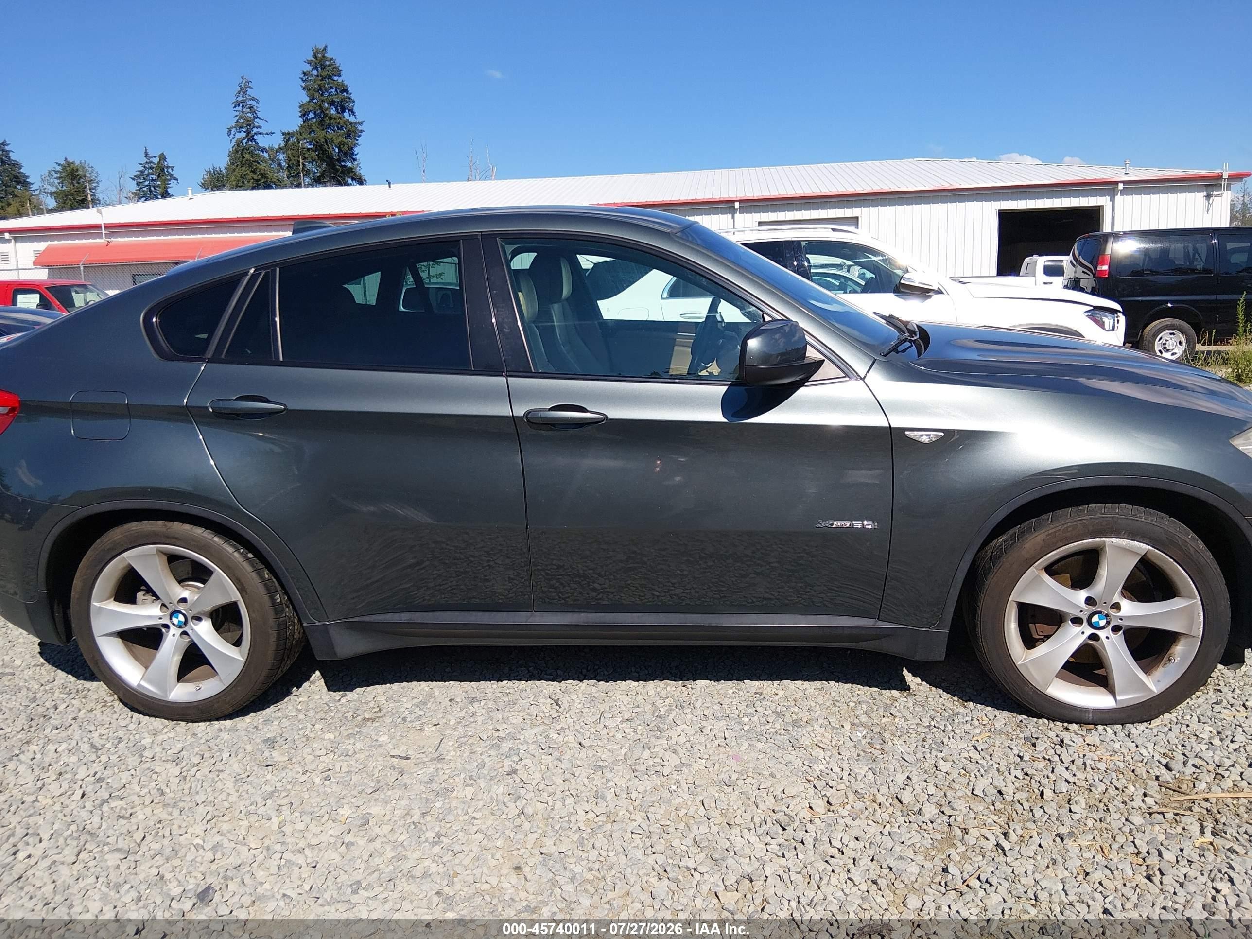 2009 Bmw X6 Xdrive50i Gray vin: 5UXFG83529LZ93121
