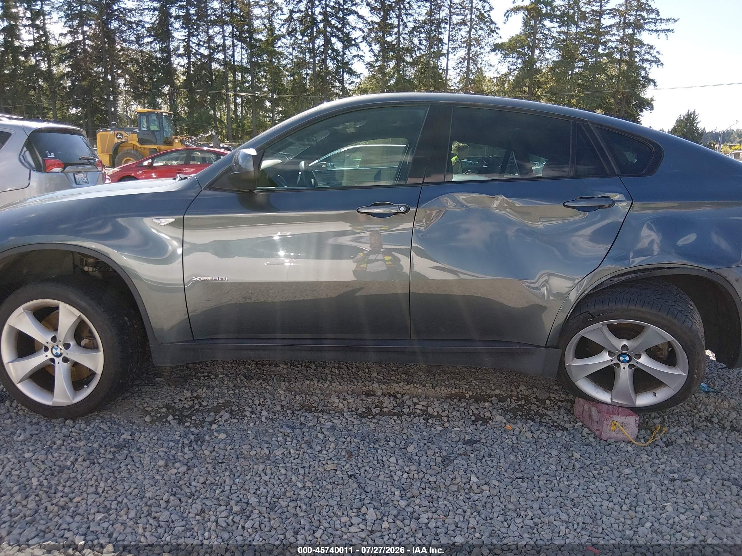 2009 Bmw X6 Xdrive50i Gray vin: 5UXFG83529LZ93121