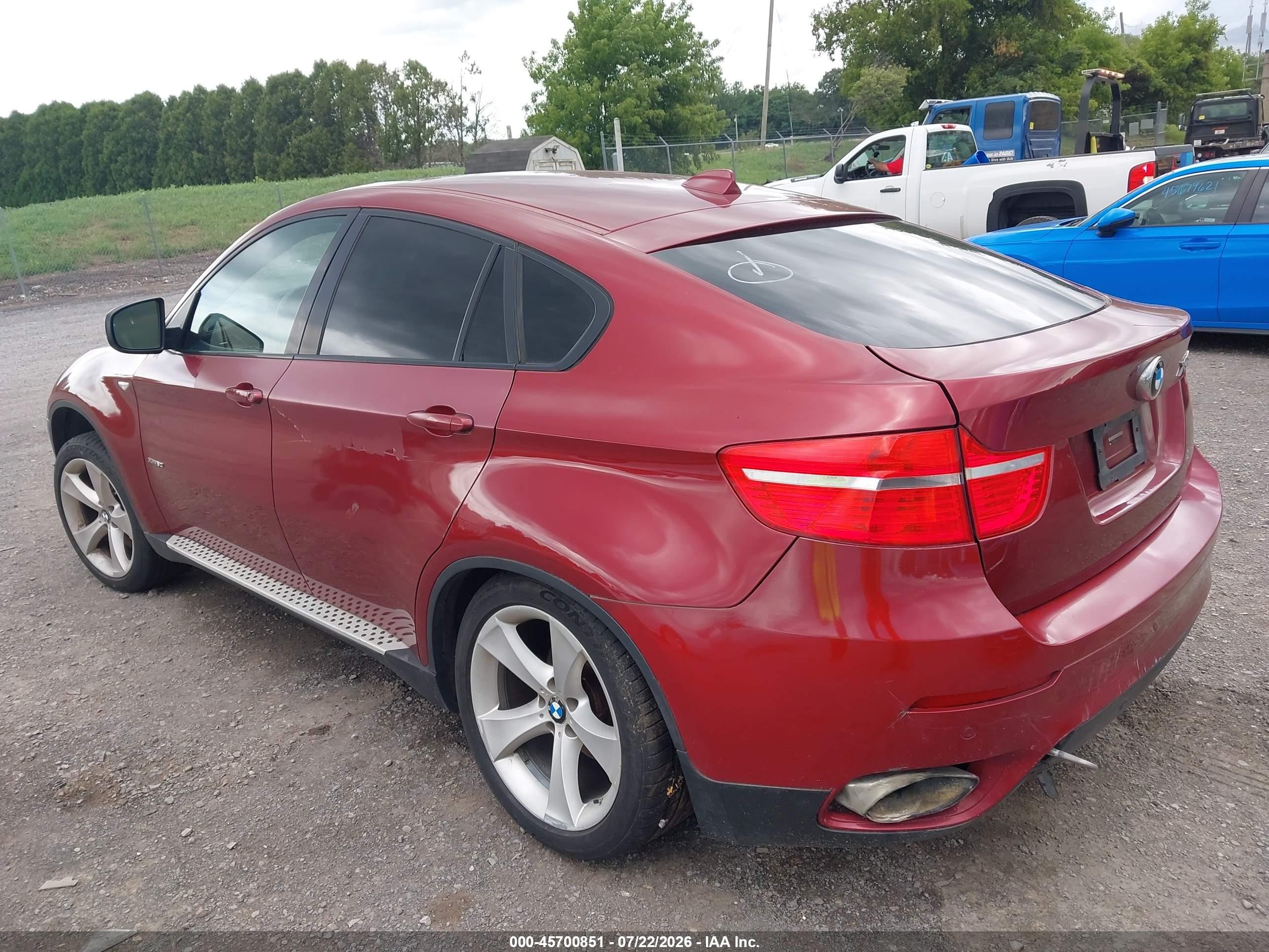 2009 Bmw X6 Xdrive50i Maroon vin: 5UXFG83539LZ94178