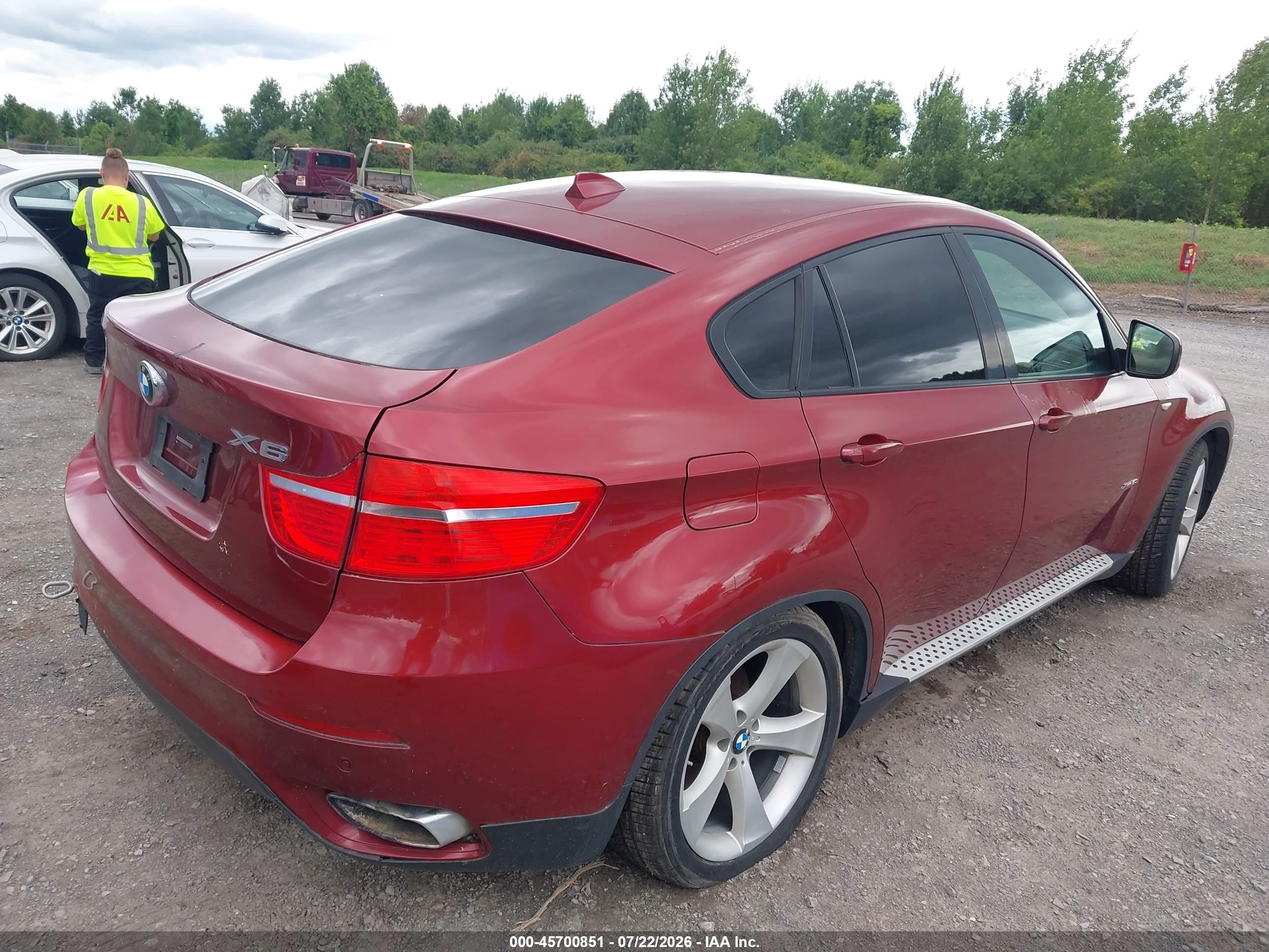2009 Bmw X6 Xdrive50i Maroon vin: 5UXFG83539LZ94178