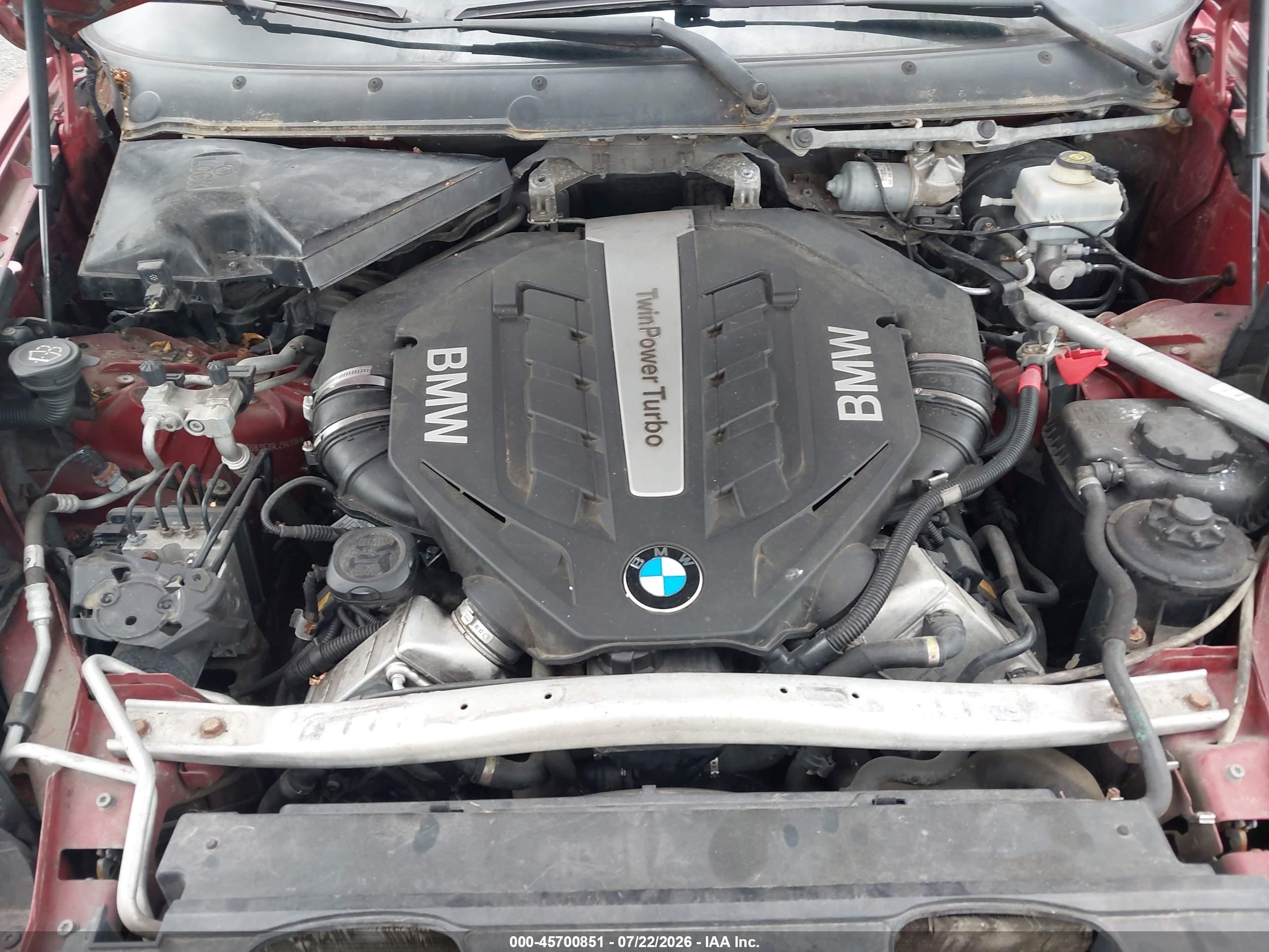 2009 Bmw X6 Xdrive50i Maroon vin: 5UXFG83539LZ94178
