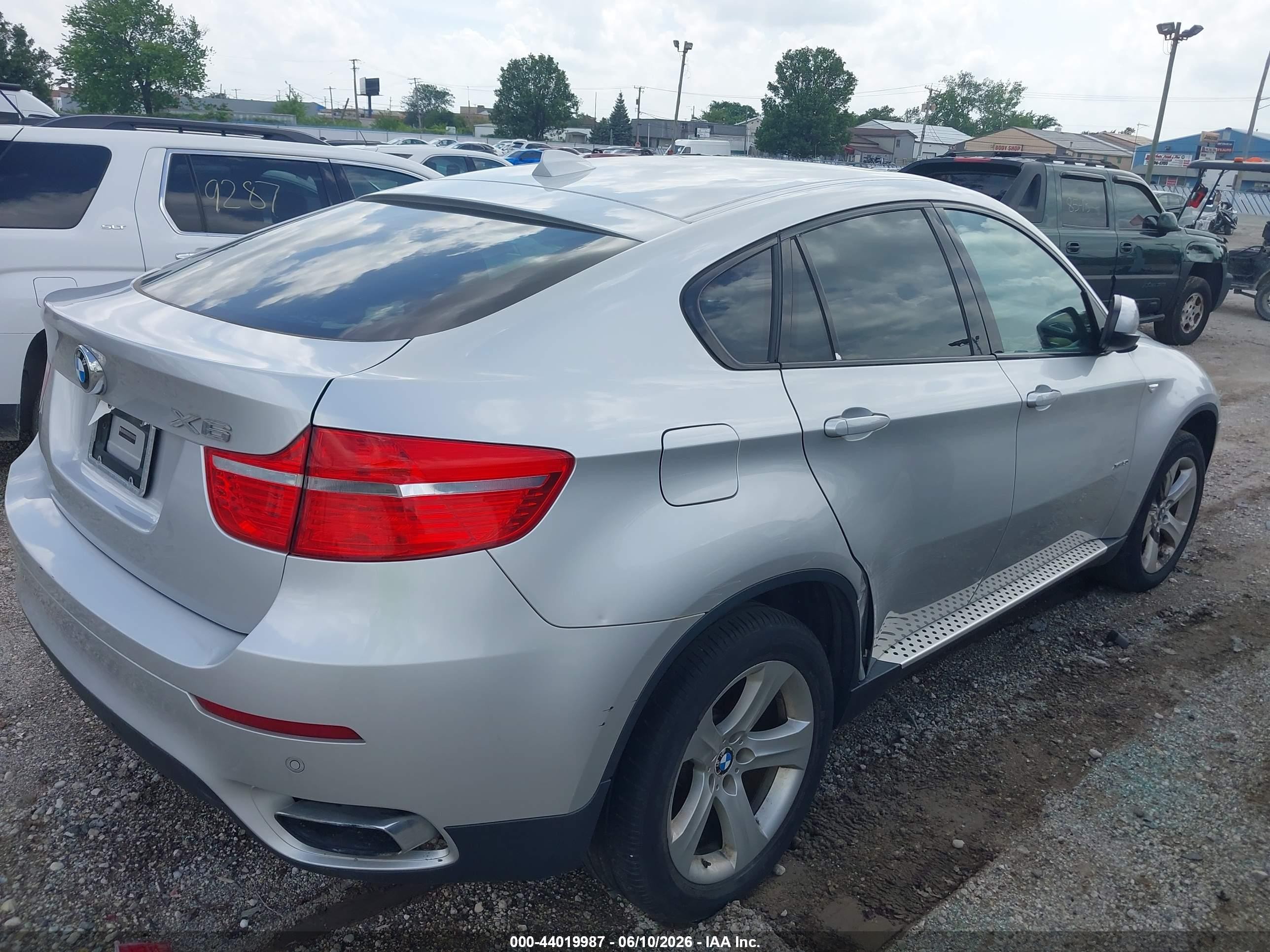 2009 Bmw X6 Xdrive50i Silver vin: 5UXFG83599LZ93357
