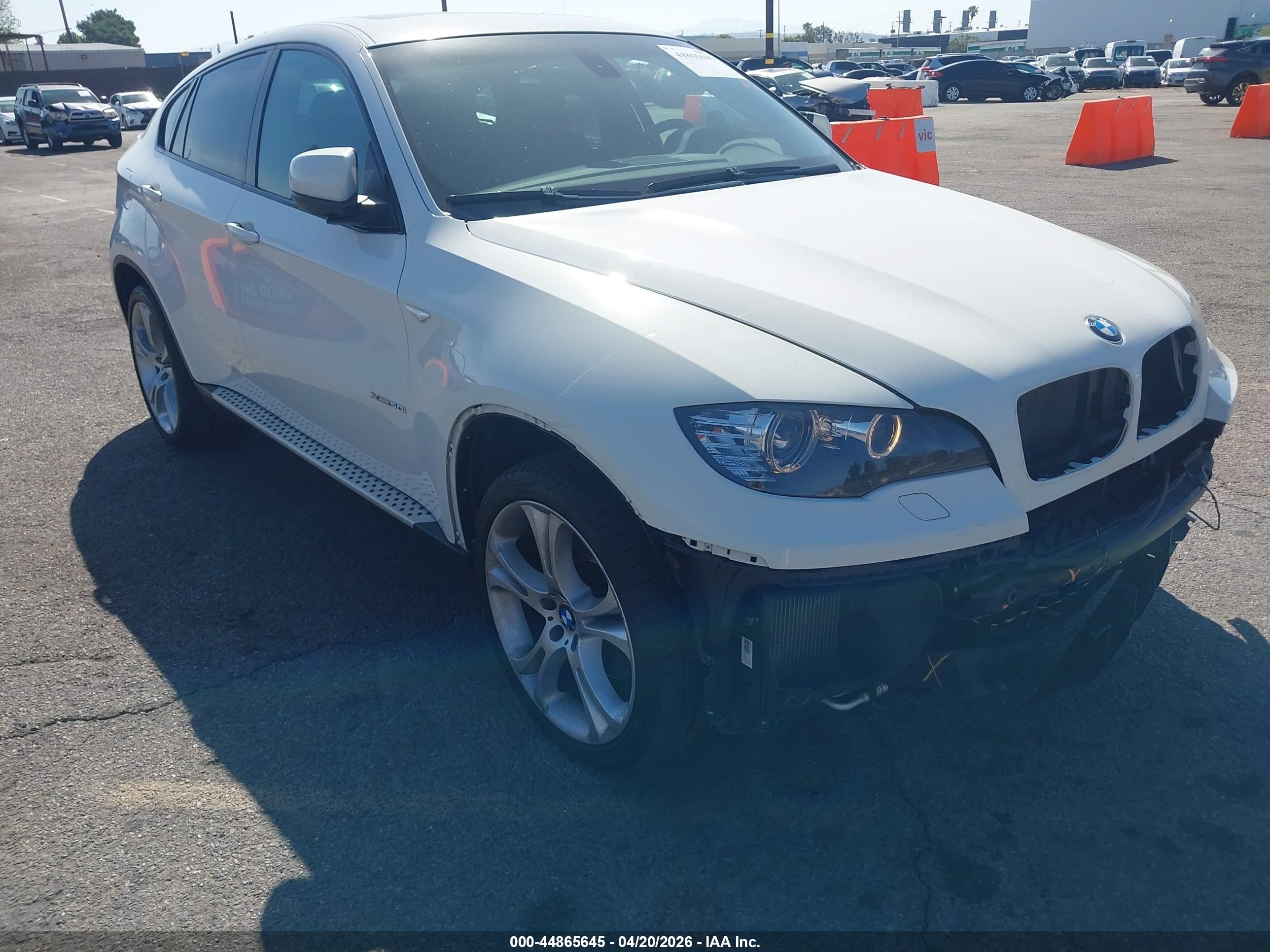 2010 Bmw X6 Xdrive50i White vin: 5UXFG8C50ALZ94885