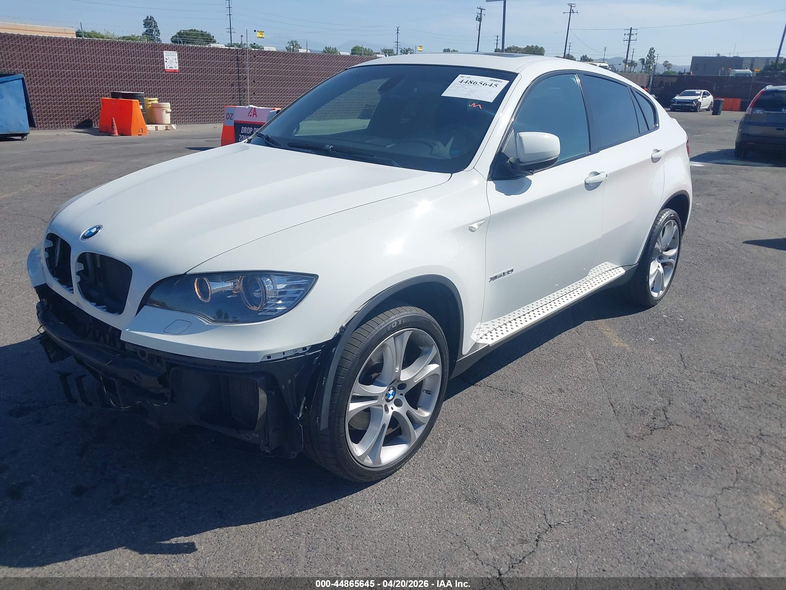 2010 Bmw X6 Xdrive50i White vin: 5UXFG8C50ALZ94885