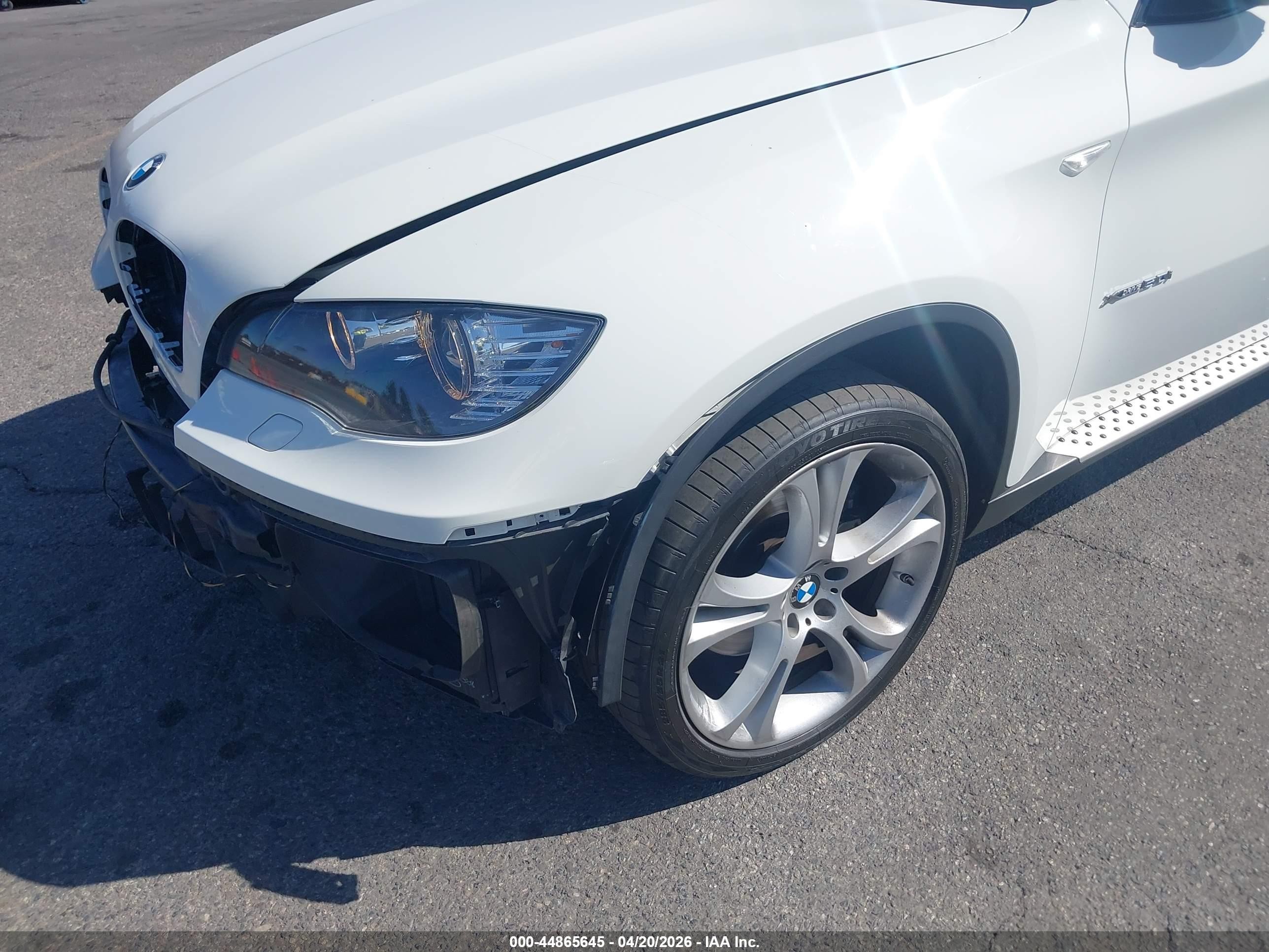 2010 Bmw X6 Xdrive50i White vin: 5UXFG8C50ALZ94885