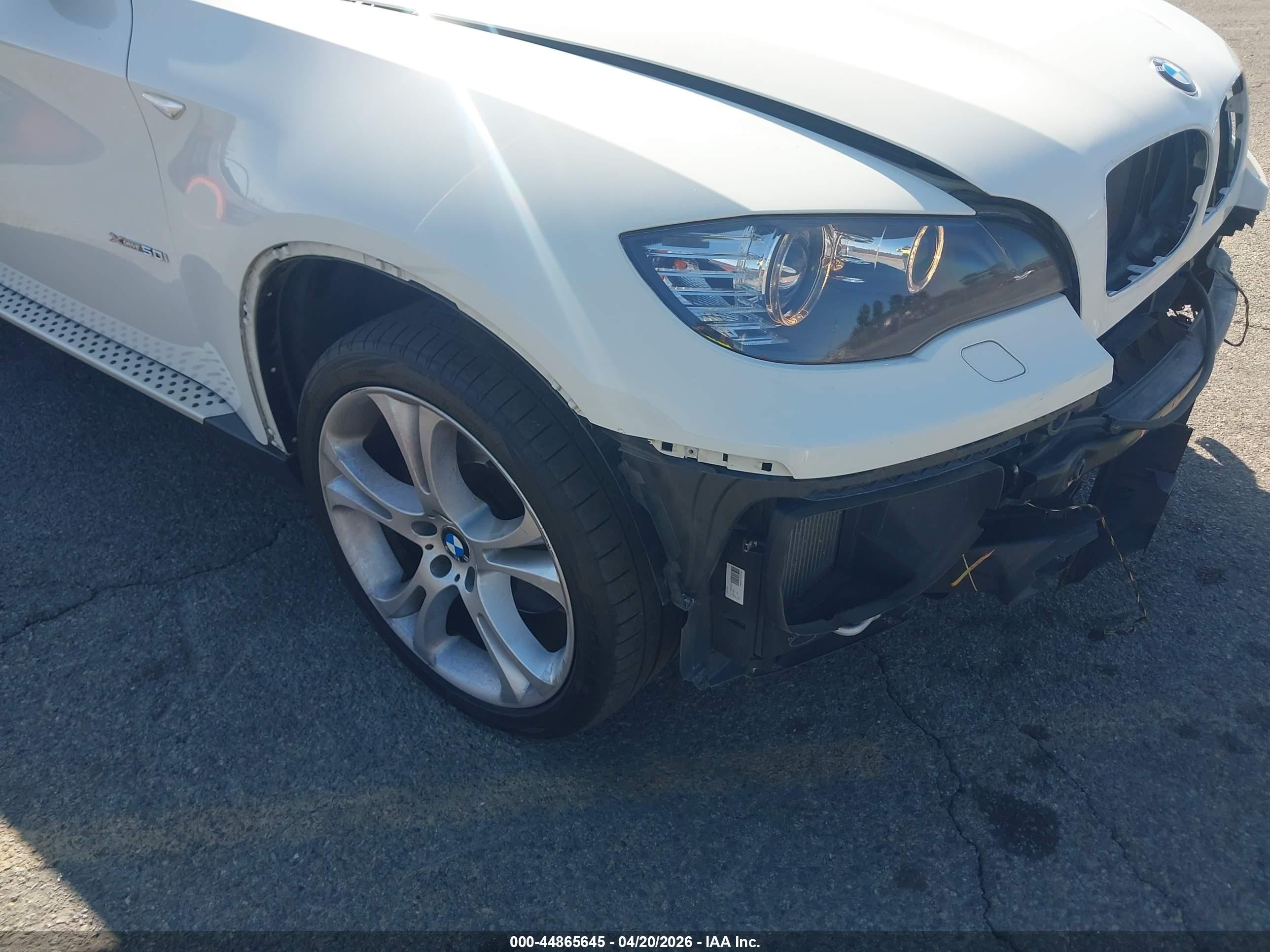 2010 Bmw X6 Xdrive50i White vin: 5UXFG8C50ALZ94885