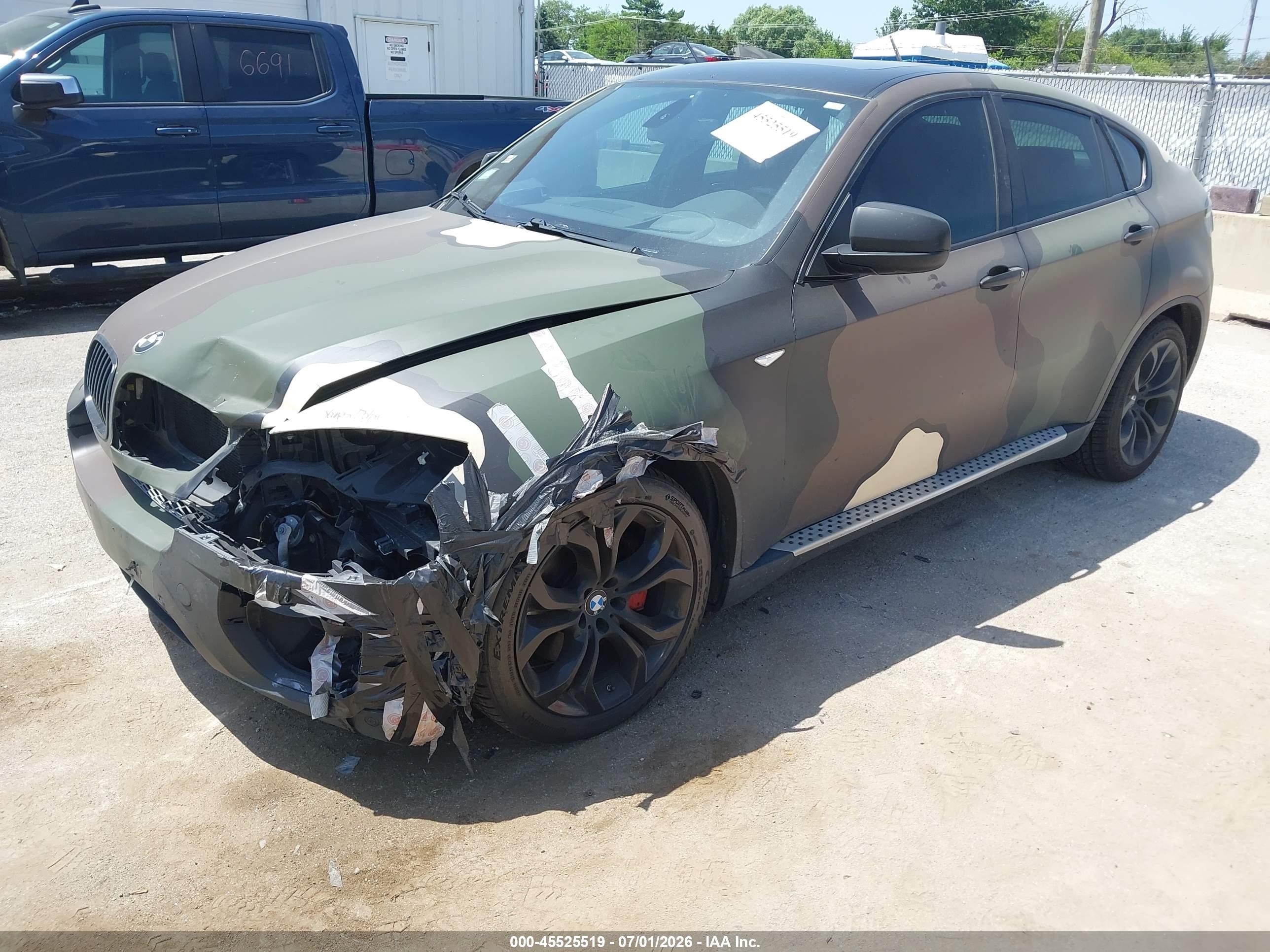 2014 Bmw X6 Xdrive50i Green vin: 5UXFG8C51EL592461