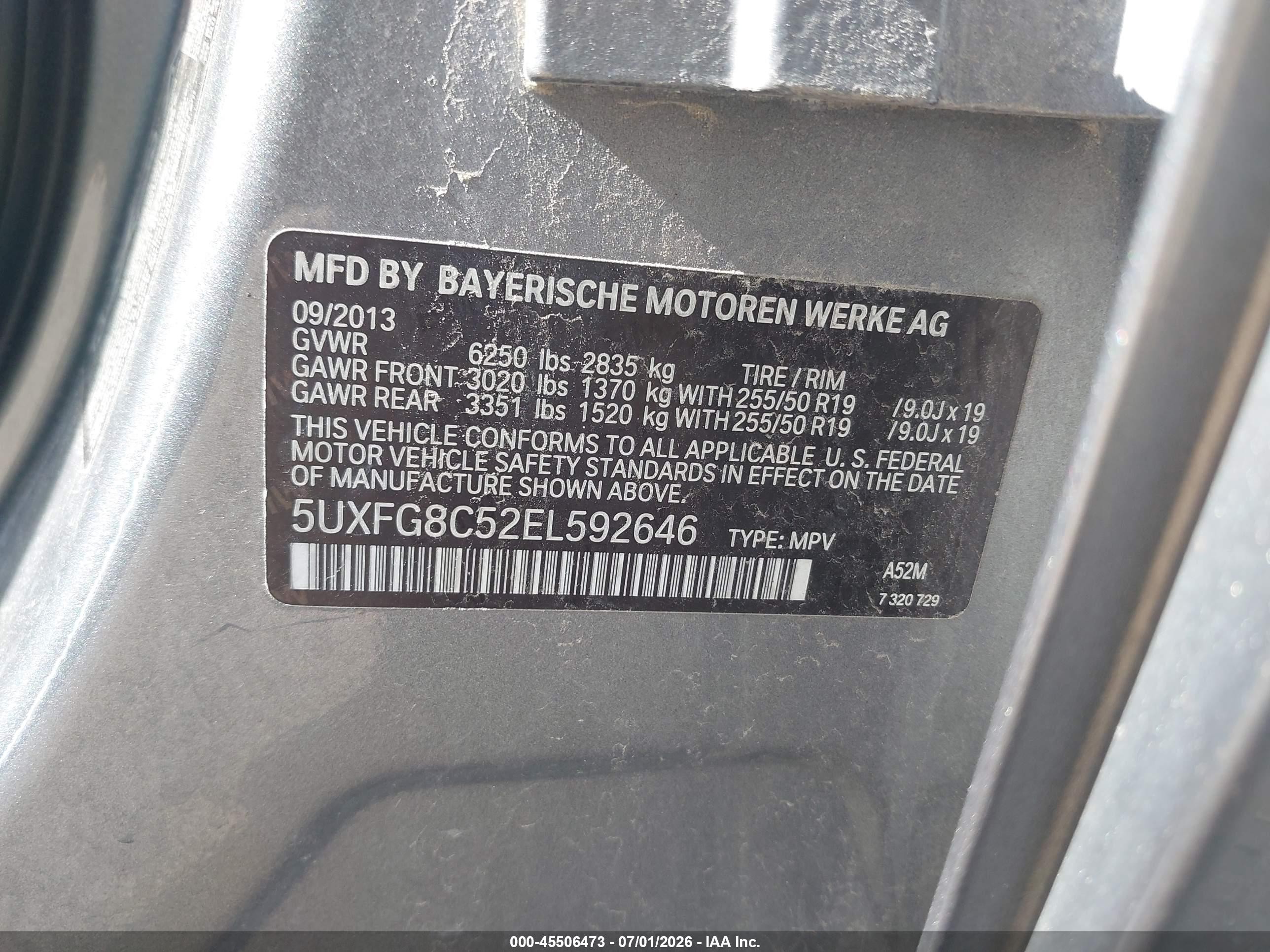 2014 Bmw X6 Xdrive50i Gray vin: 5UXFG8C52EL592646