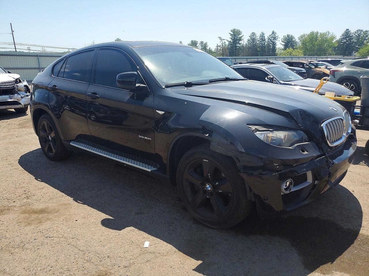 2014 Bmw X6 Xdrive50i Black vin: 5UXFG8C53EL593143