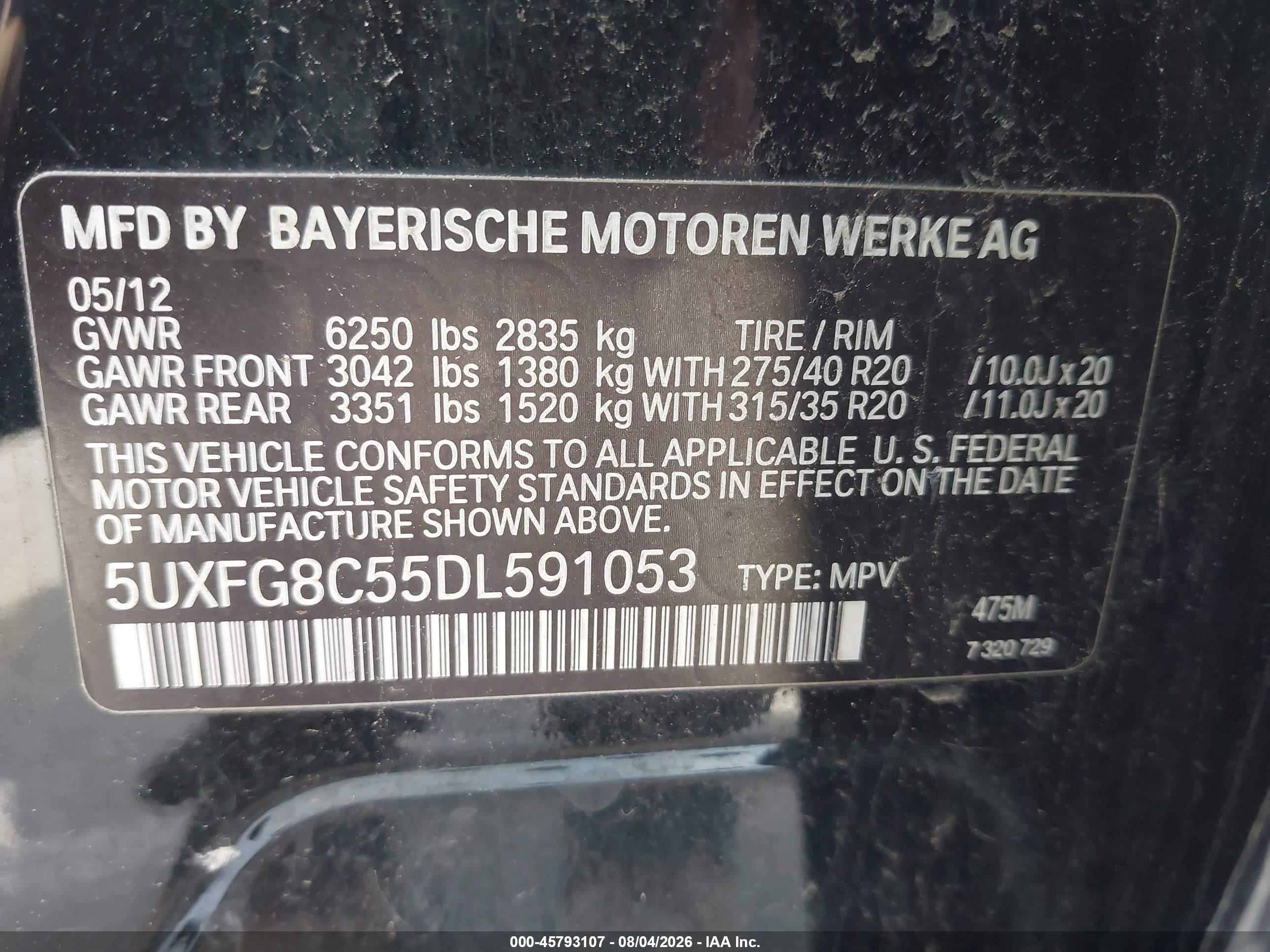 2013 Bmw X6 Xdrive50i Black vin: 5UXFG8C55DL591053